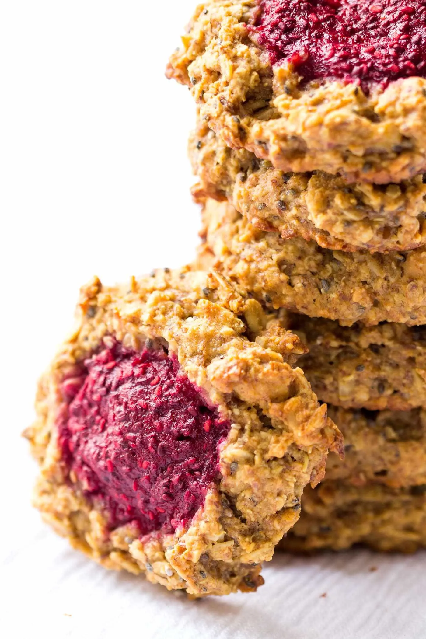 Peanut Butter Jam Breakfast Cookies