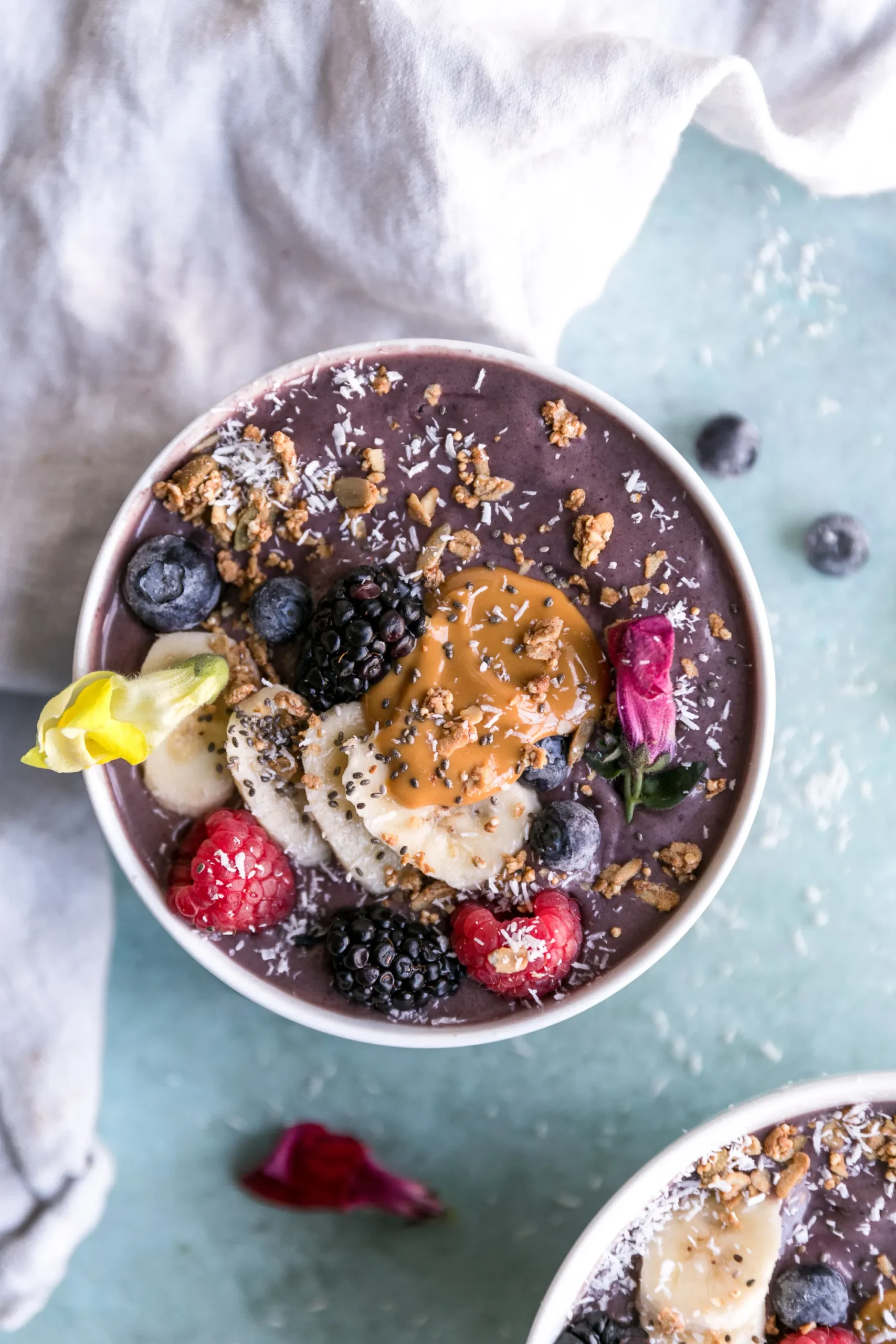 Peanut Butter Quinoa Acai Bowl