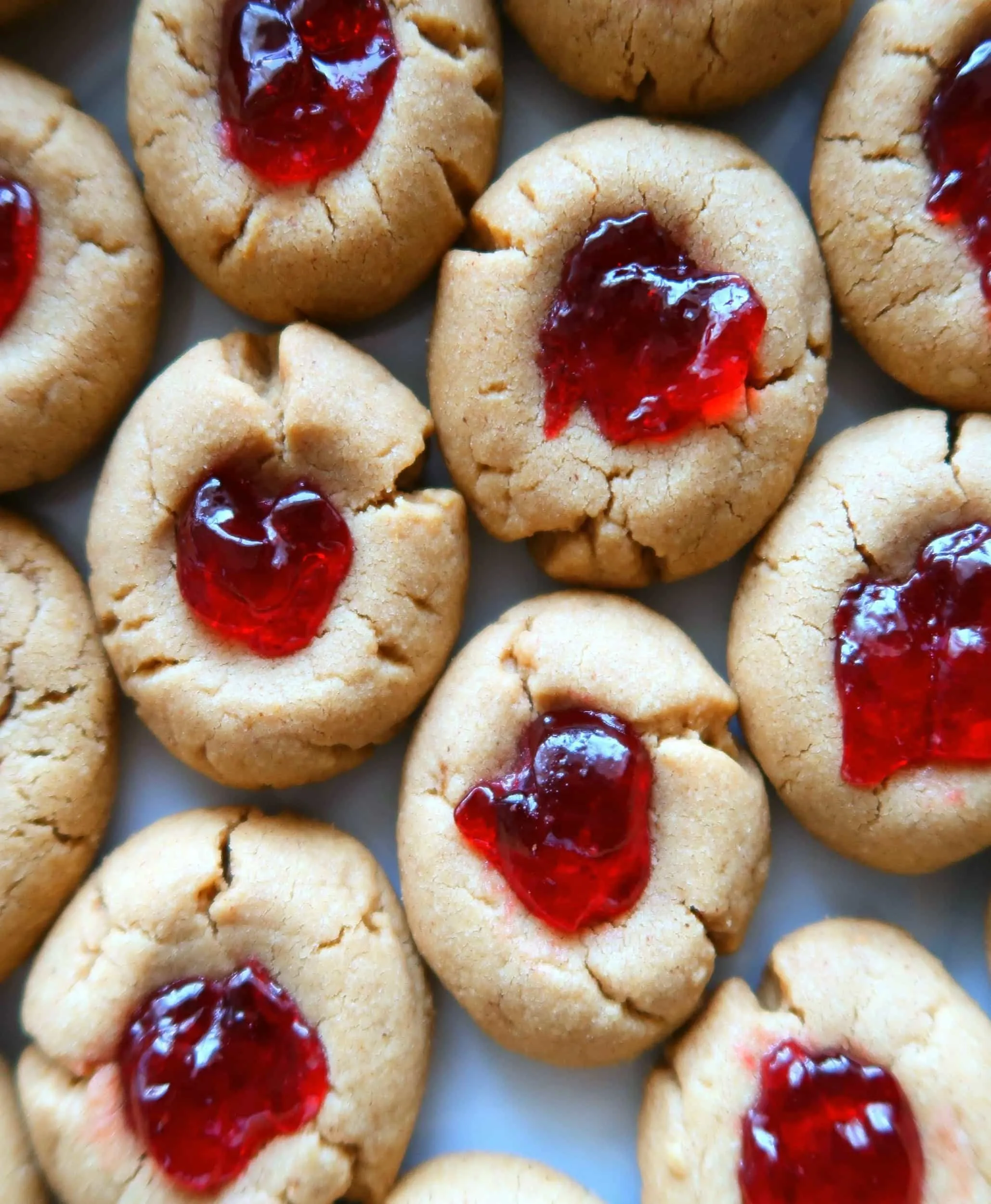 Peanut Butter Thumbprint Cookies with Jam