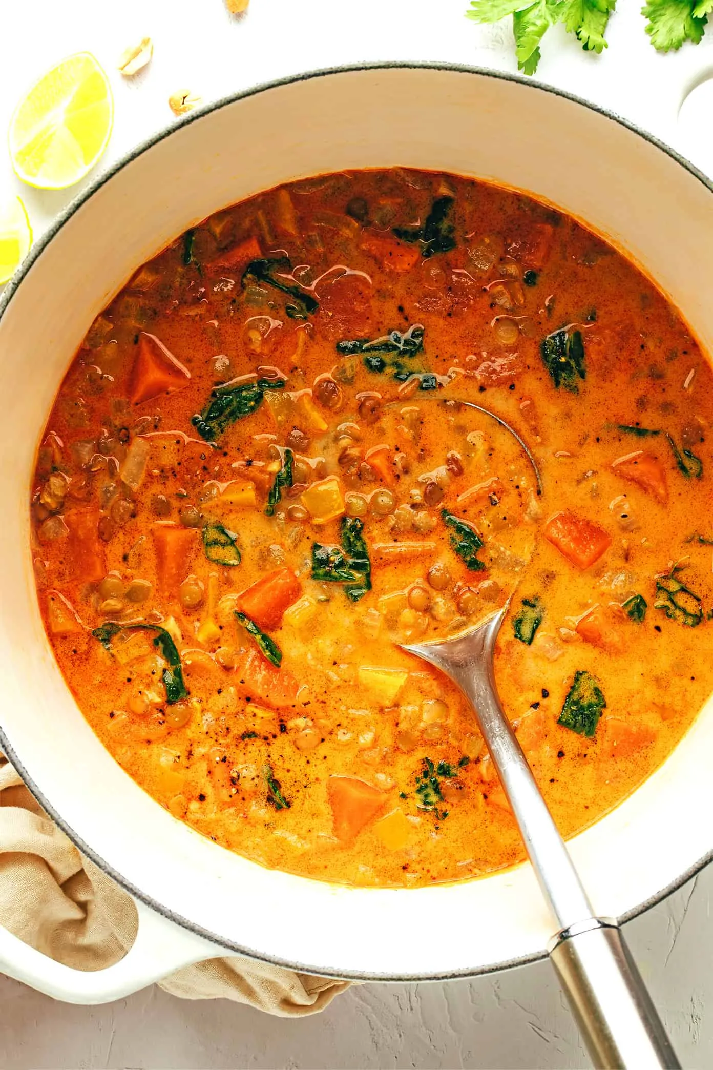 Peanut Curry Lentil Soup