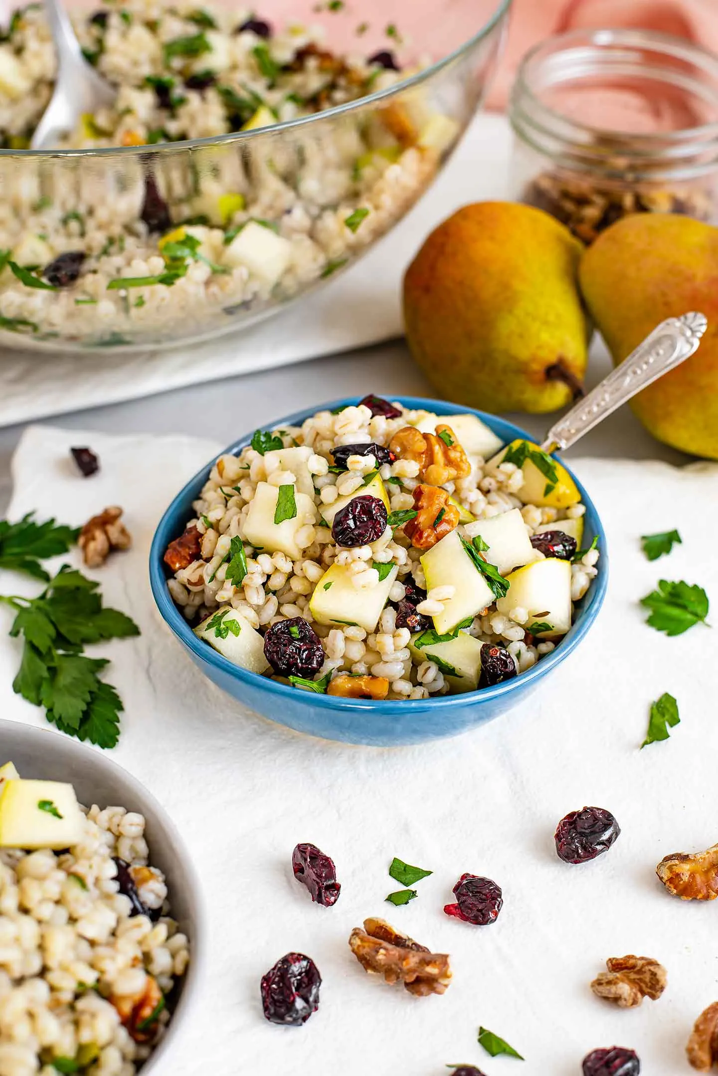 Pear Almond Barley Salad