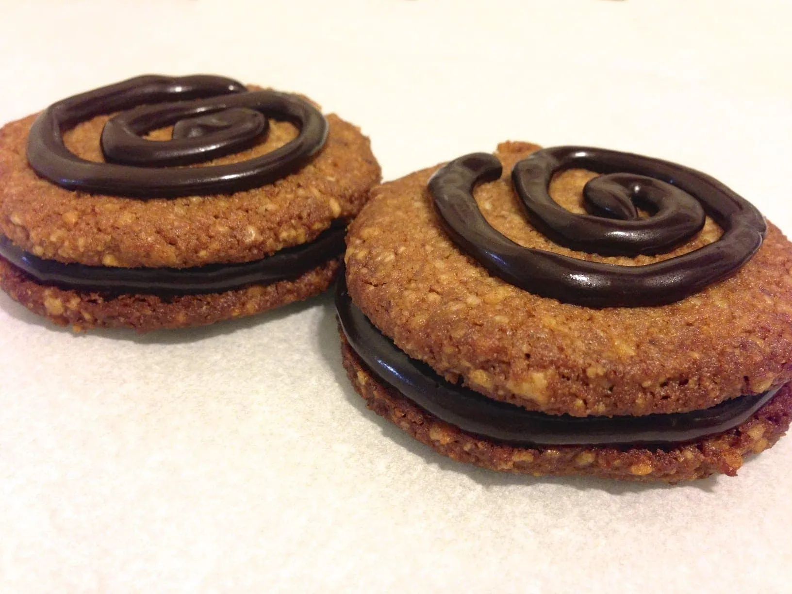 Pecan Chocolate Sandwich Cookies