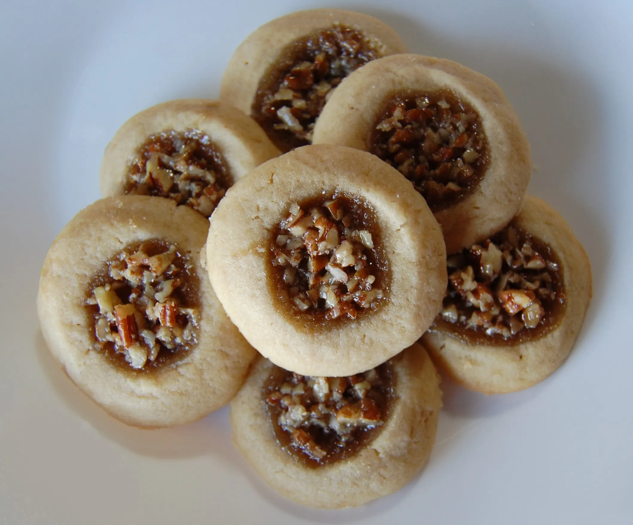 Pecan Pie Thumbprint Shortbread Cookies