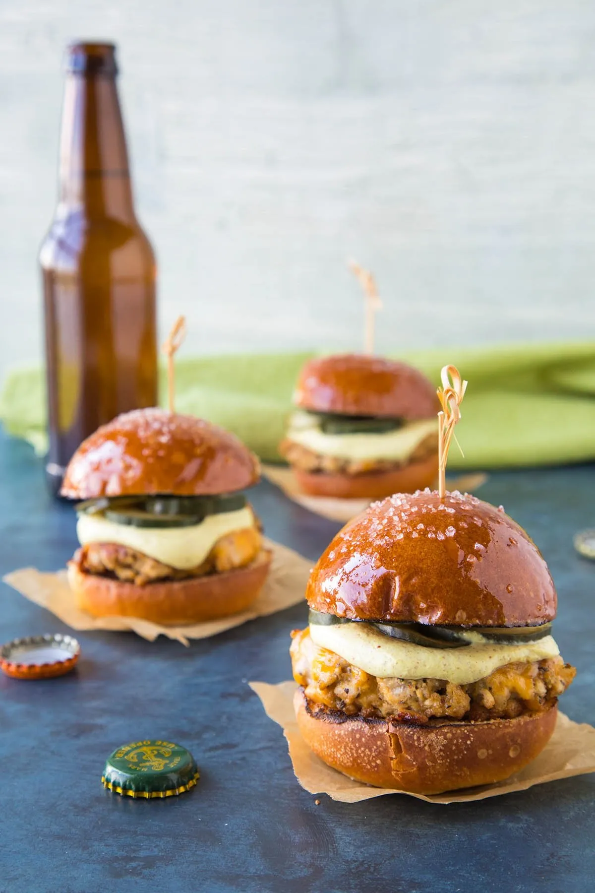 Peppered Pork Sliders with Honey Mustard Sauce