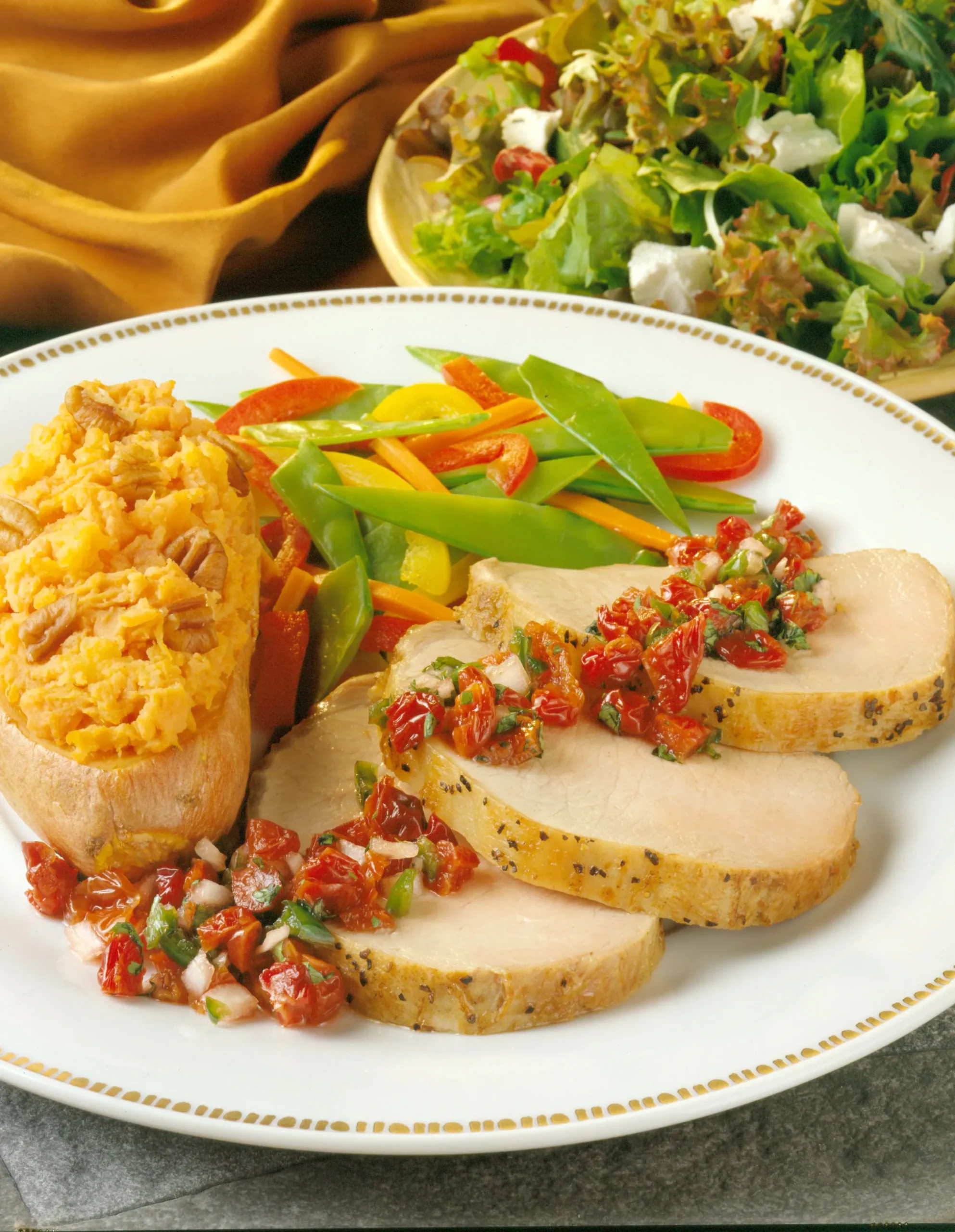 Peppered Pork Tenderloin with Cherry Salsa