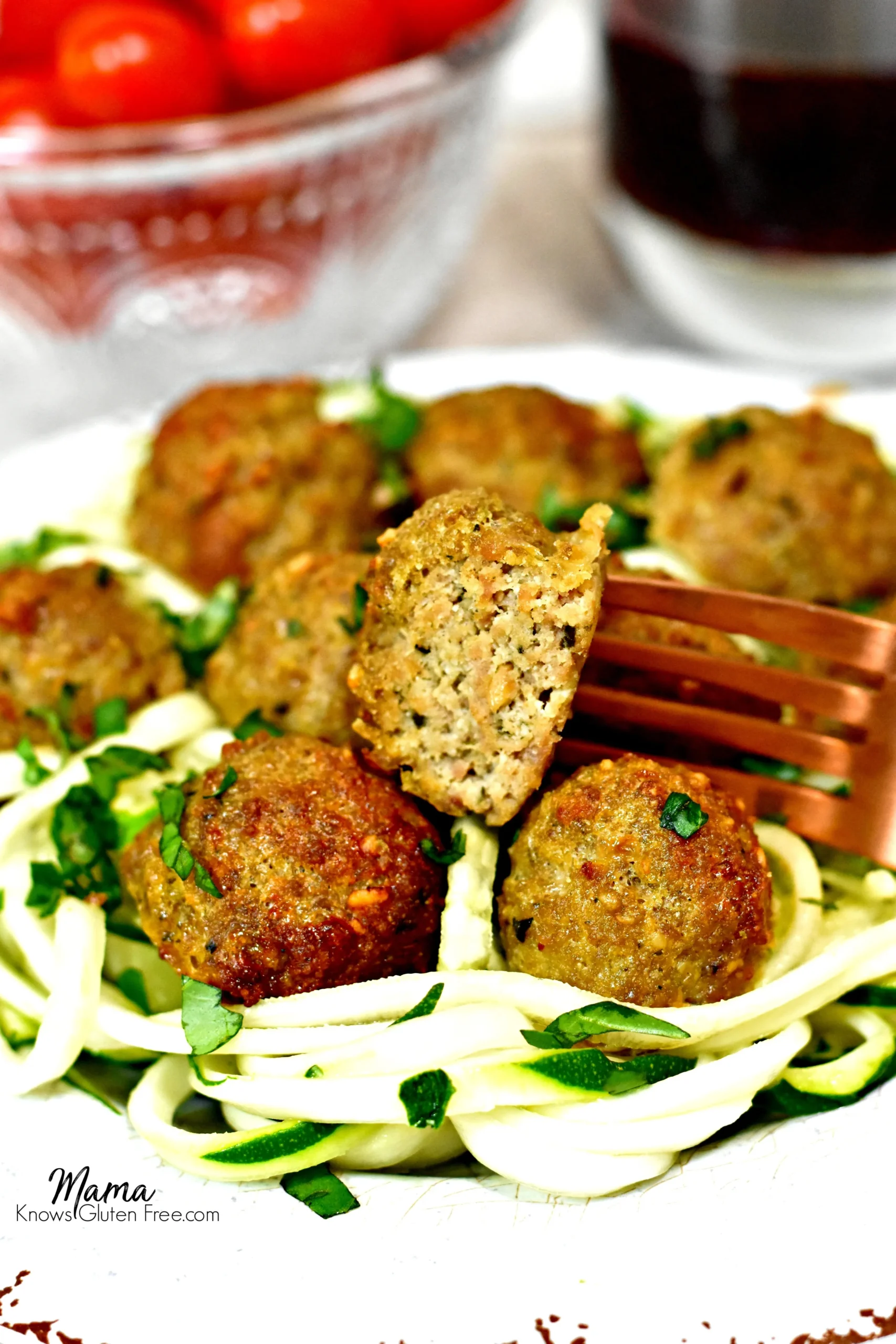 Pesto Parmesan Turkey Meatballs Dairy Egg Free