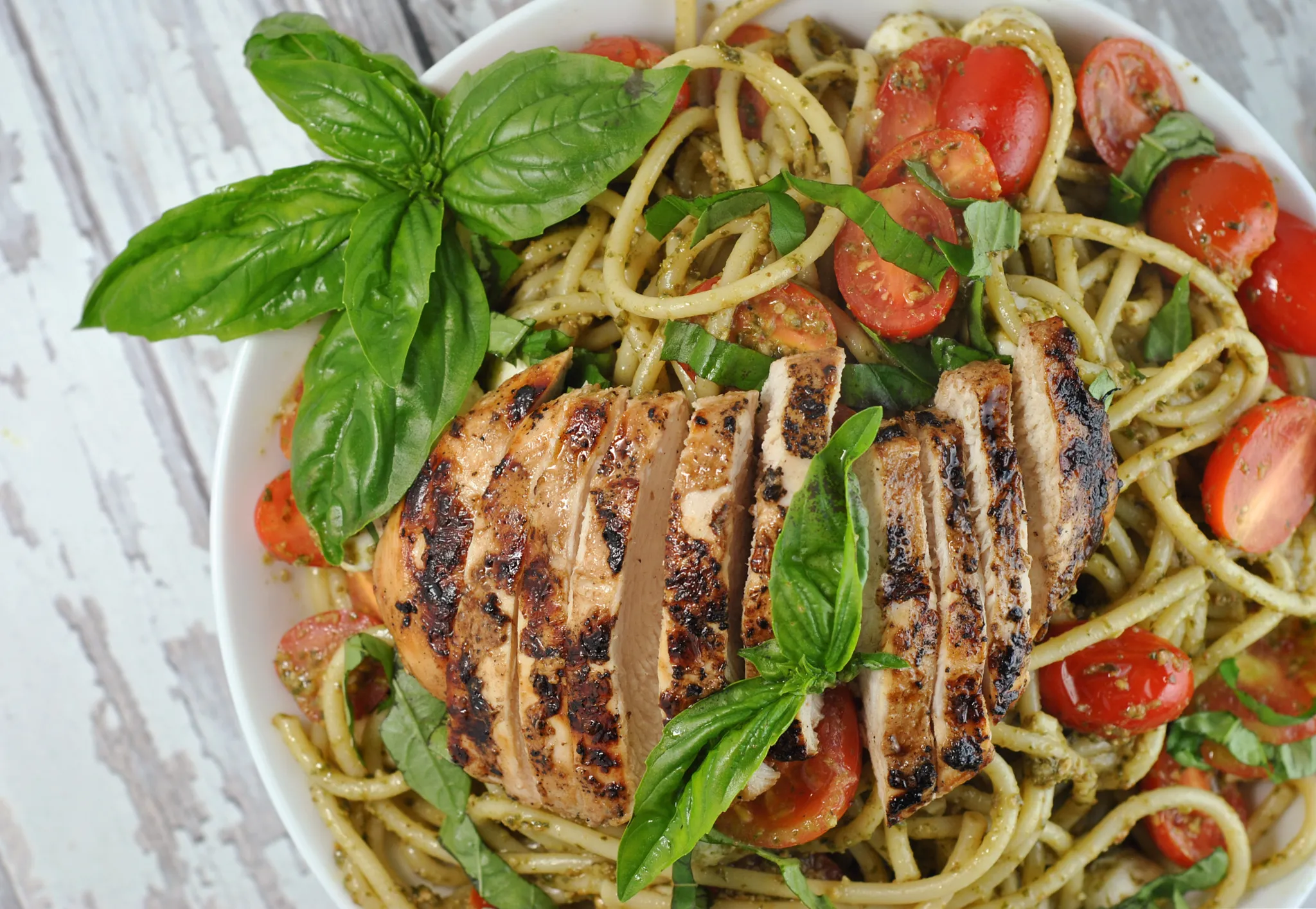 Pesto Pasta Balsamic Chicken