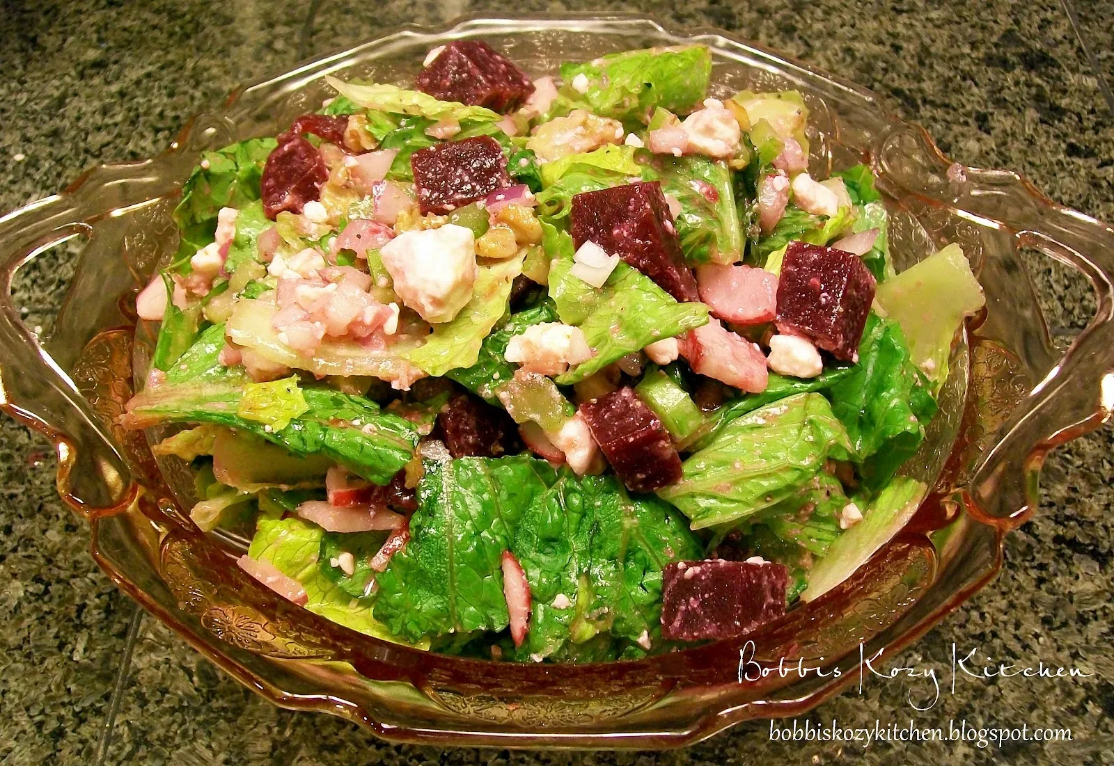Pickled Beet Salad with Walnuts and Feta