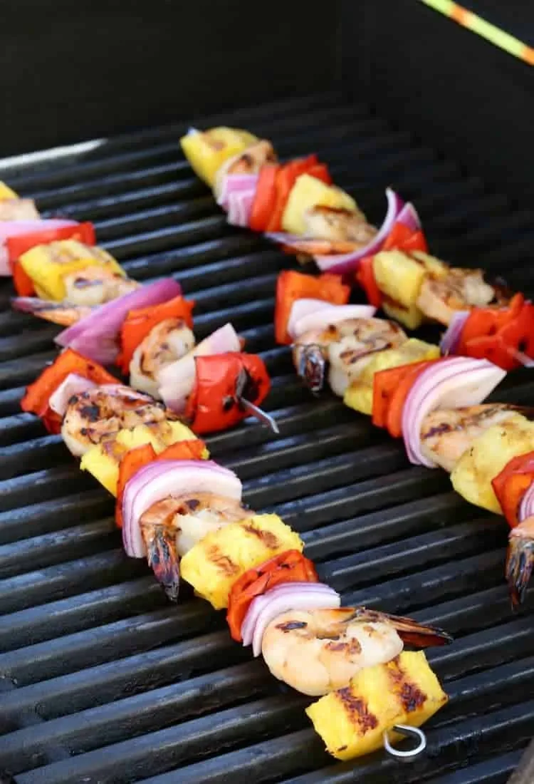Pina Colada Shrimp Kabobs