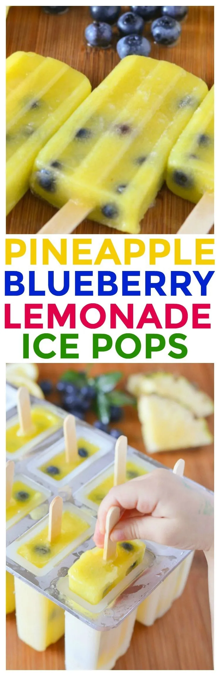 Pineapple Blueberry Lemonade Ice Pops