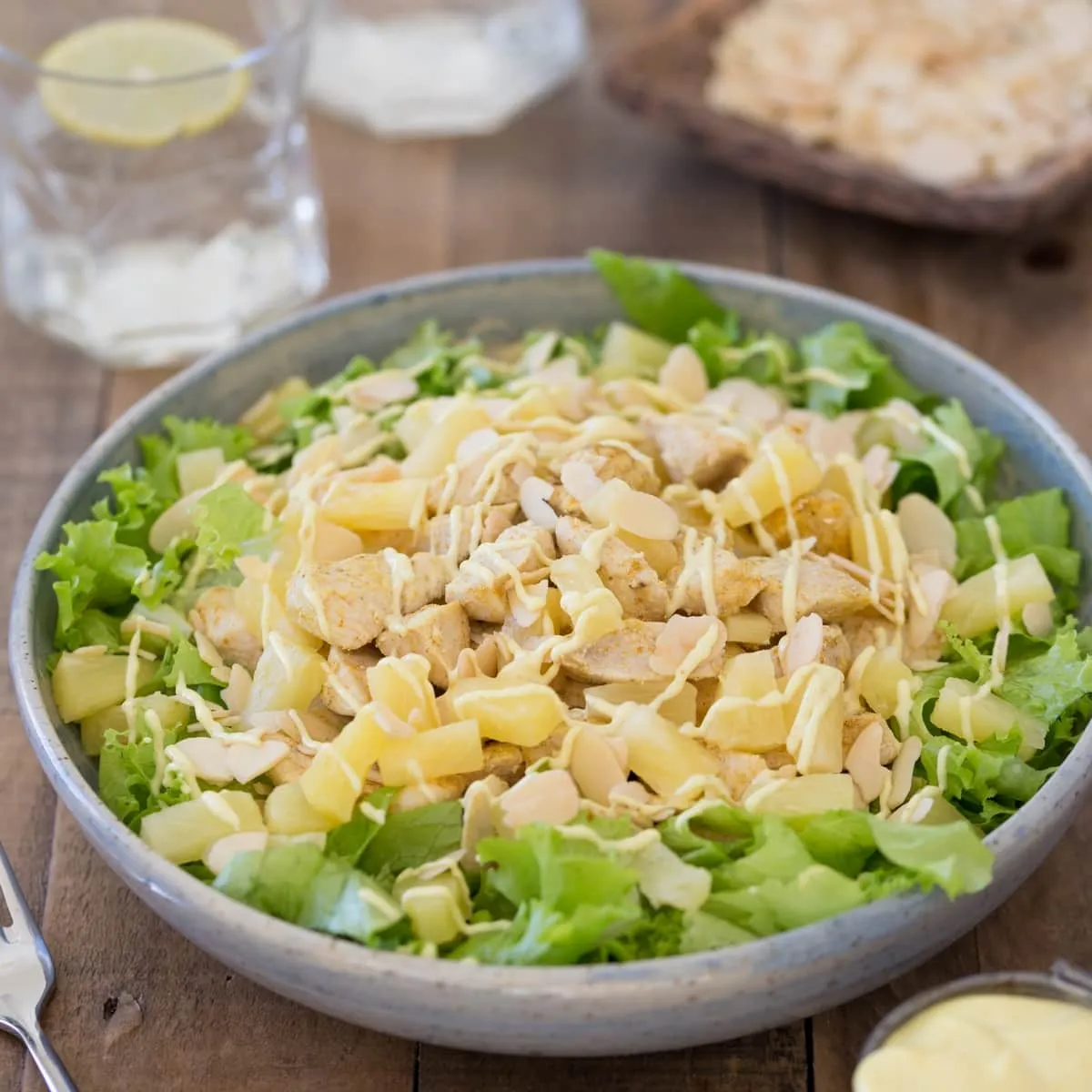 Pineapple Chicken Salad with Curry Dressing