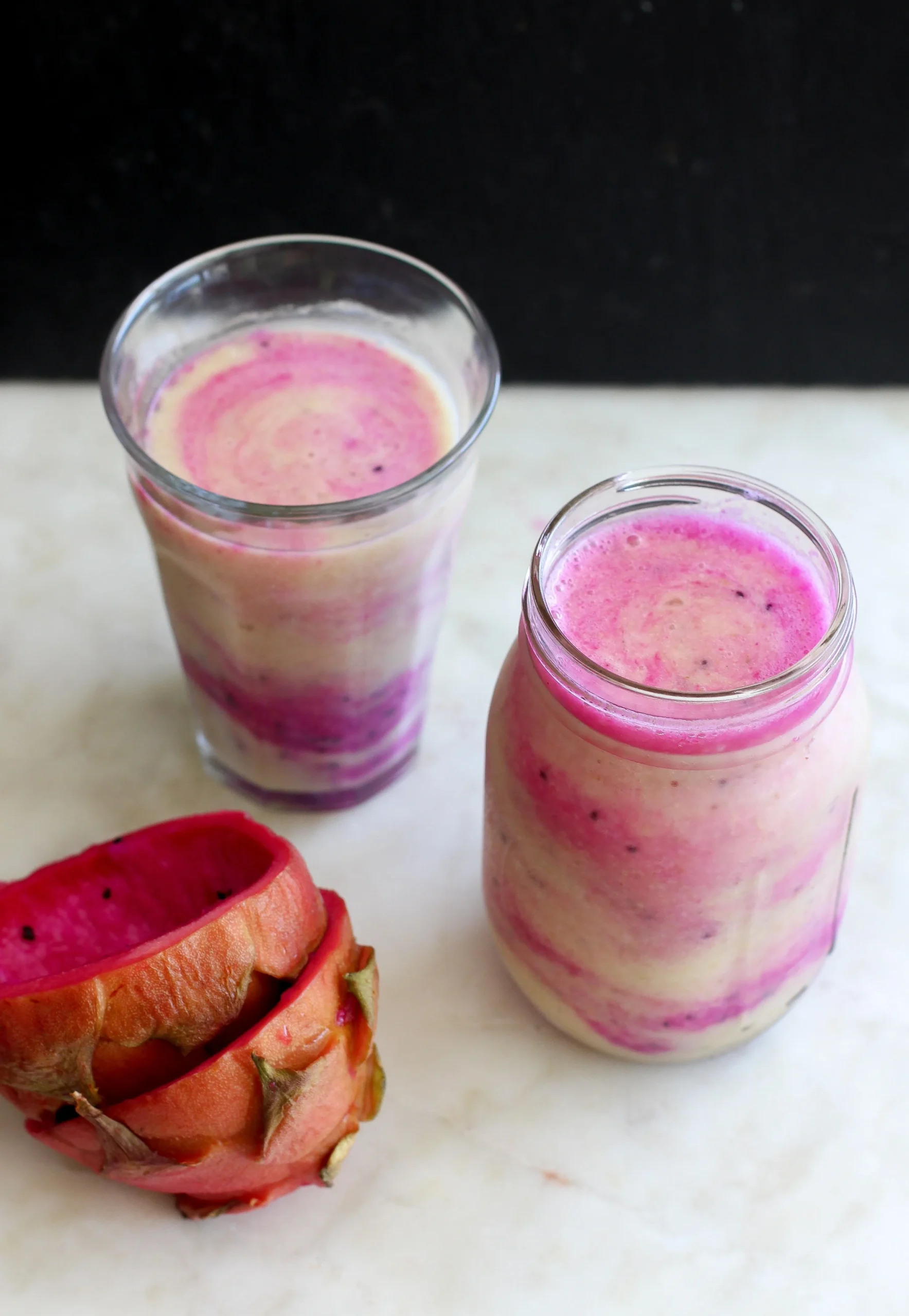 Pineapple Dragon Fruit Oat Milk Smoothie