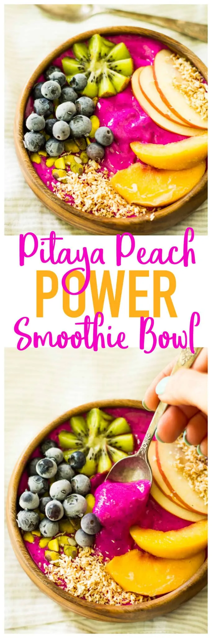 Pitaya Peach Power Smoothie Bowl