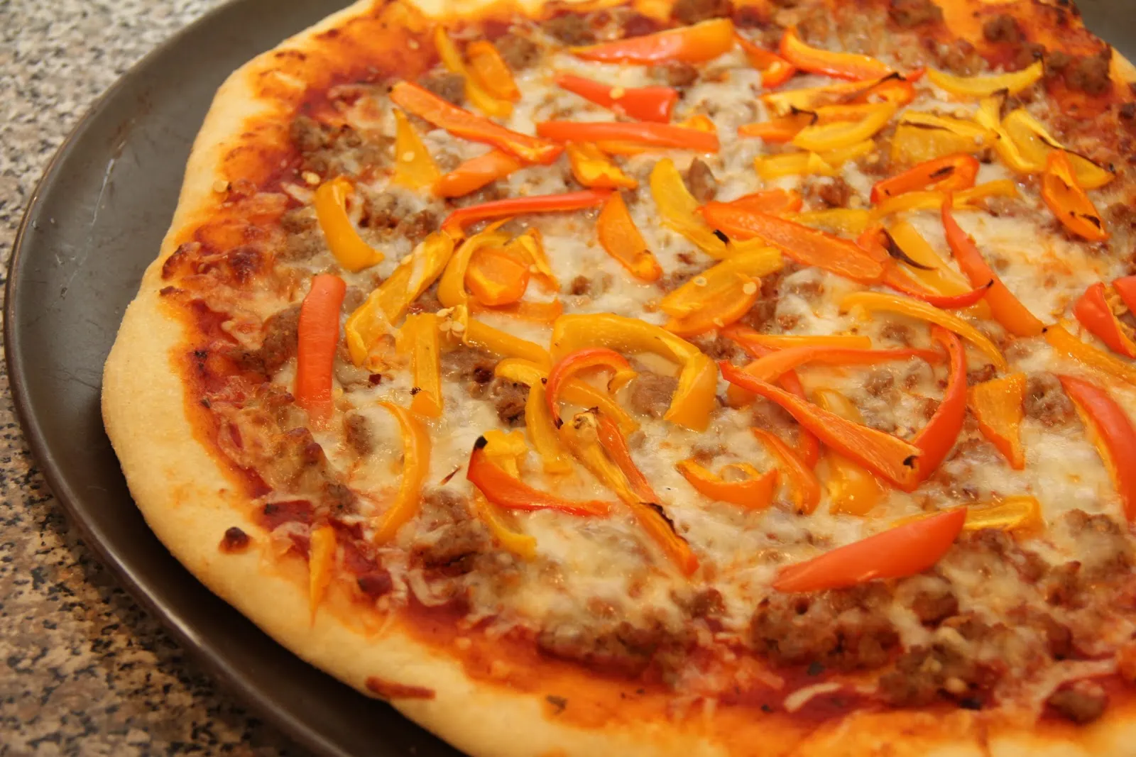 Pizza with Sausage and Sweet Peppers