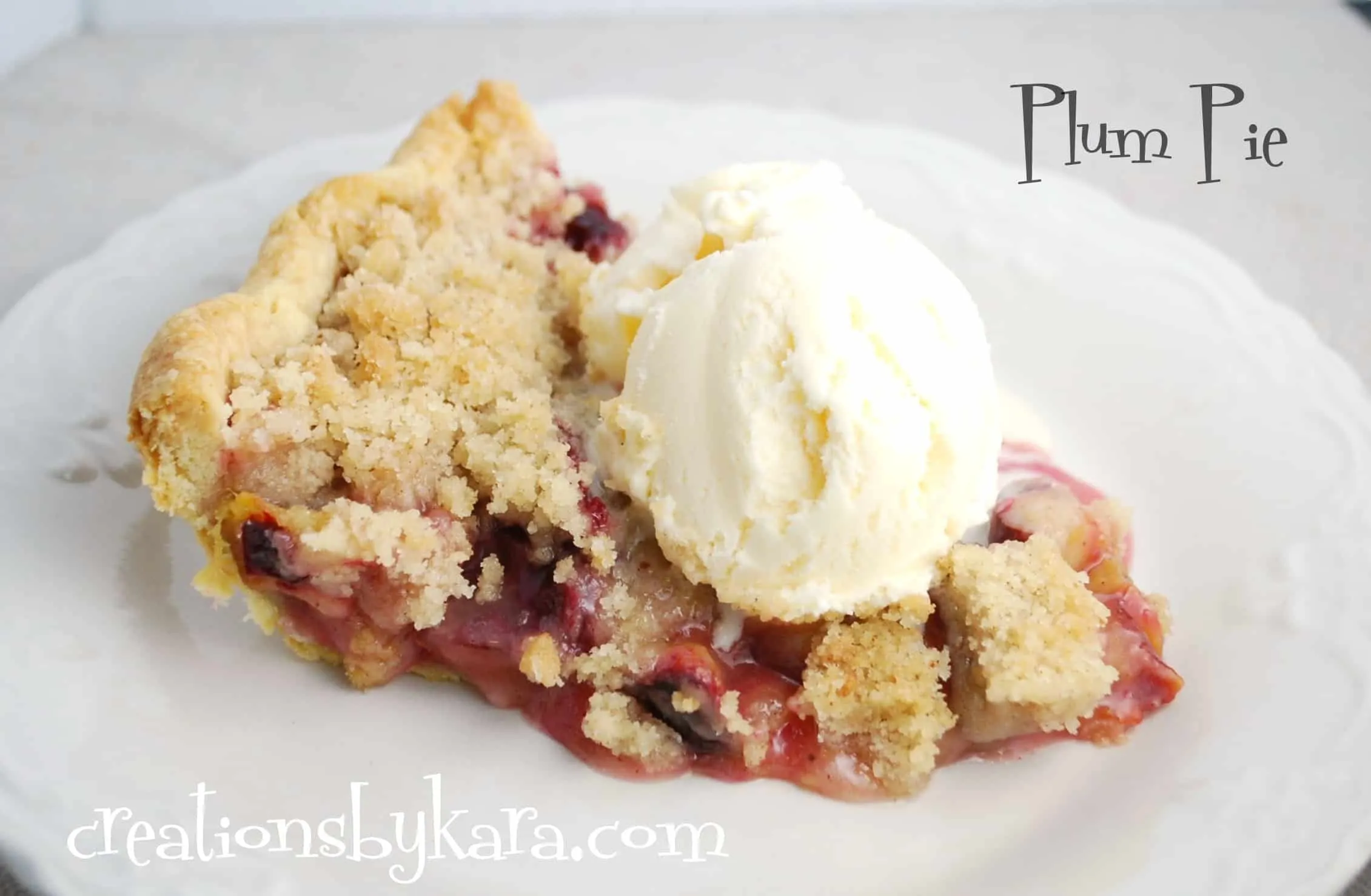 Plum Pie with Crumb Topping