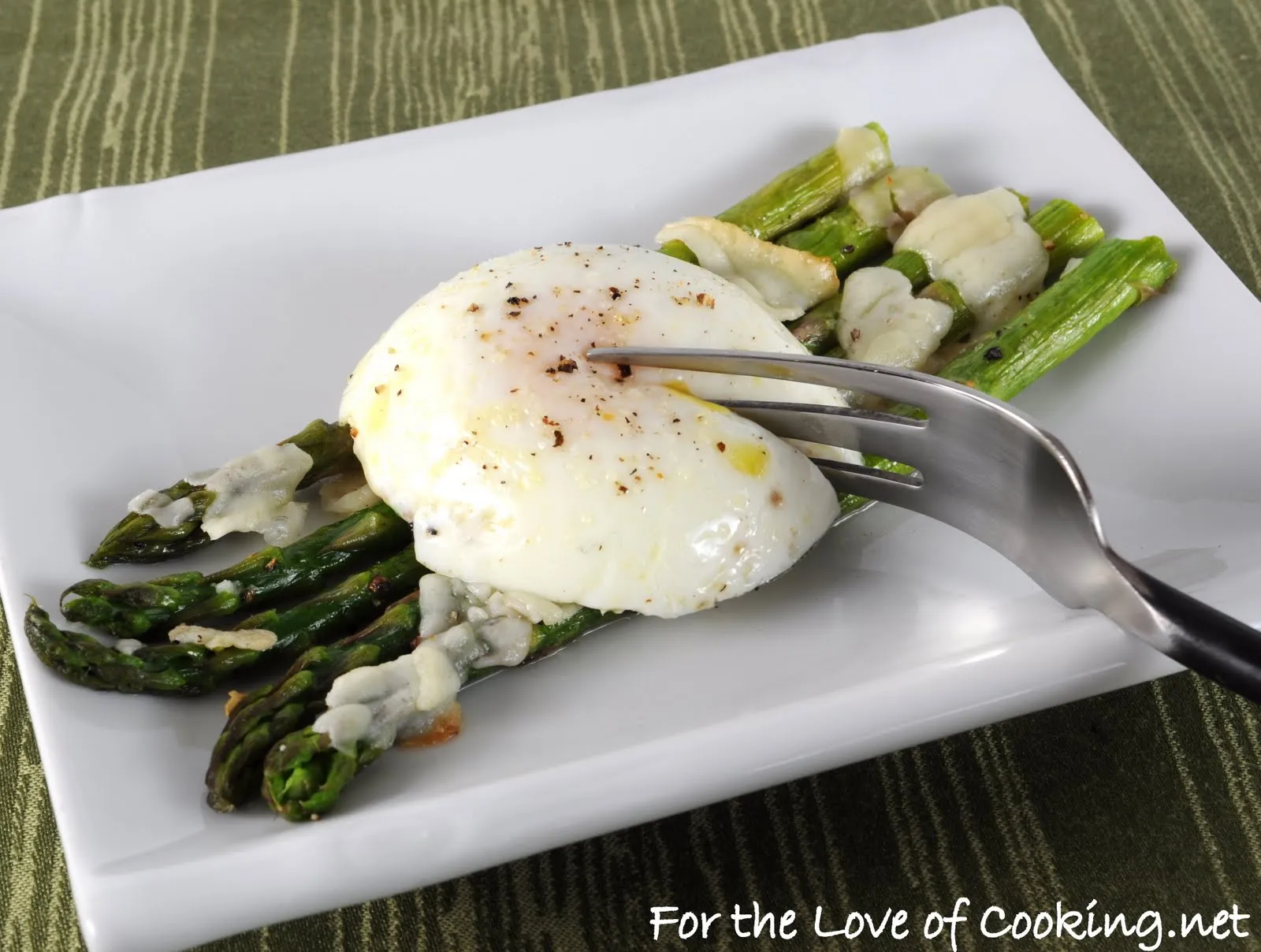 Poached and Roasted Asparagus with Parmesan Cheese