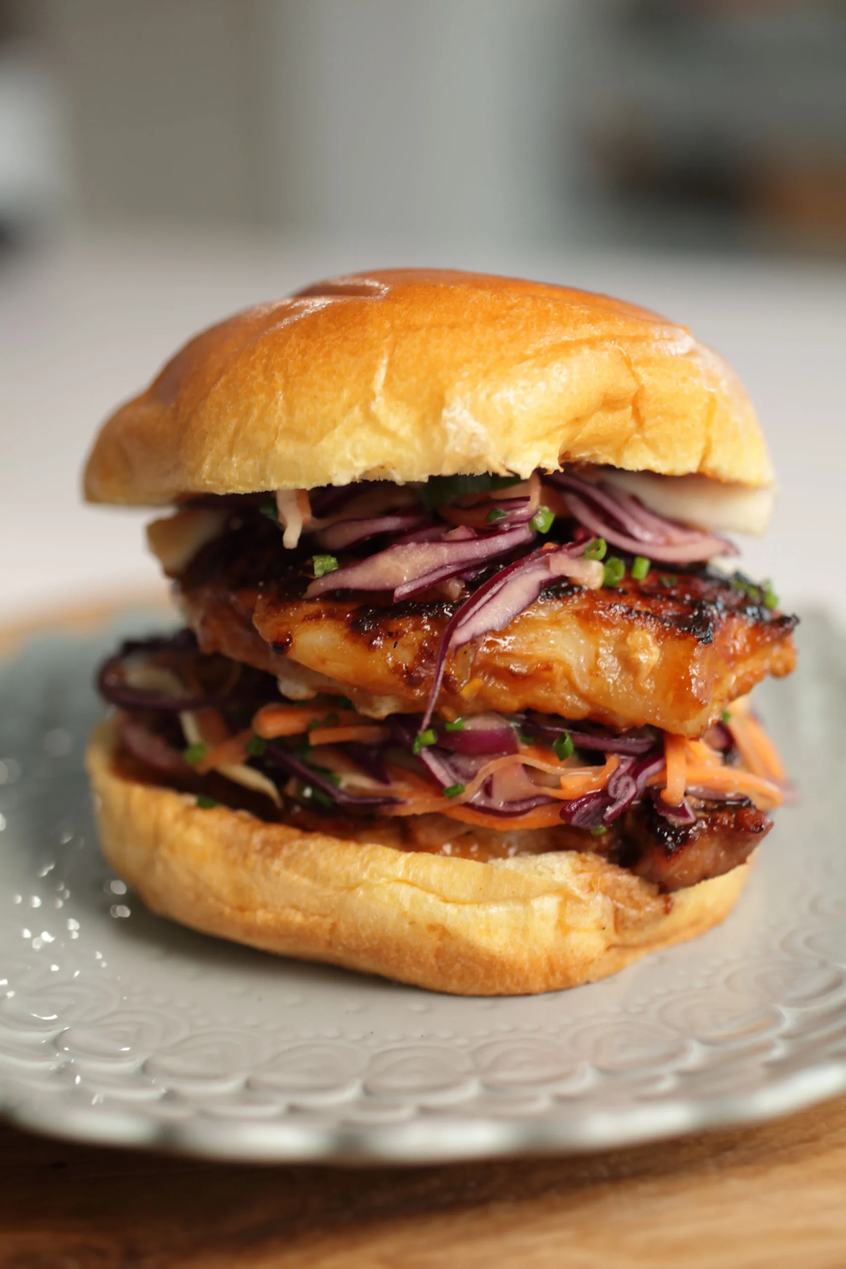 Pork Burgers with Hoisin Sauce