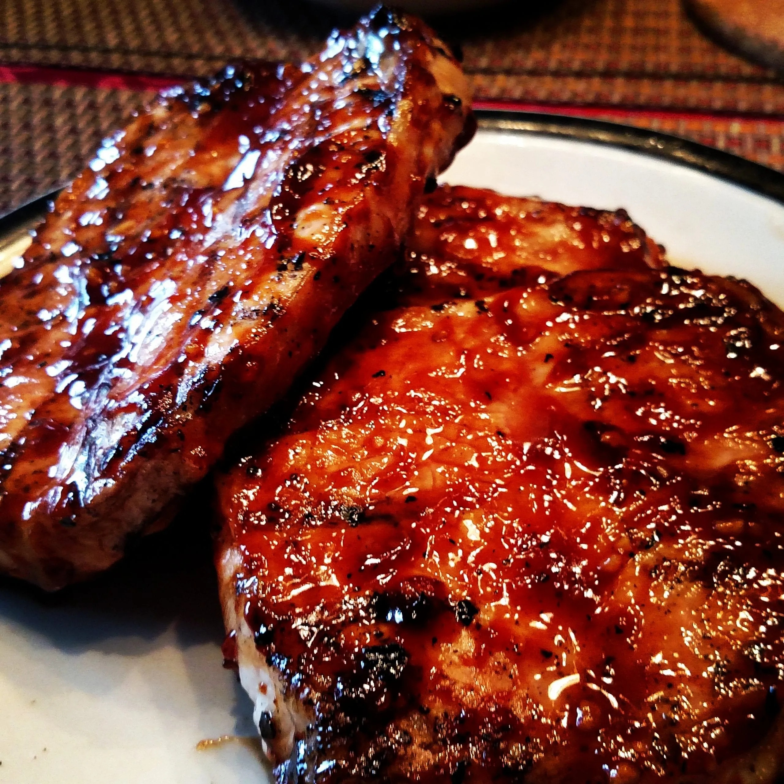Pork Chops Grilled or Baked with Honey Garlic Marinade