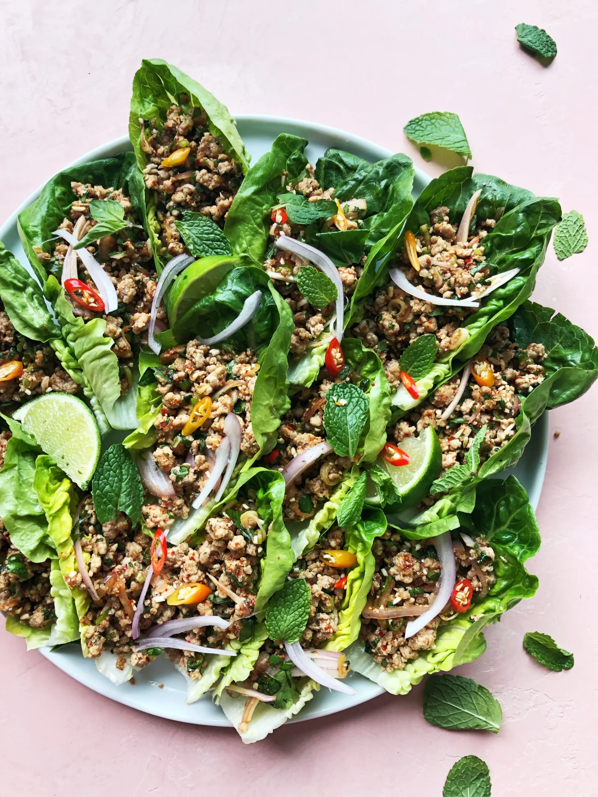 Pork Larb Lettuce Cups