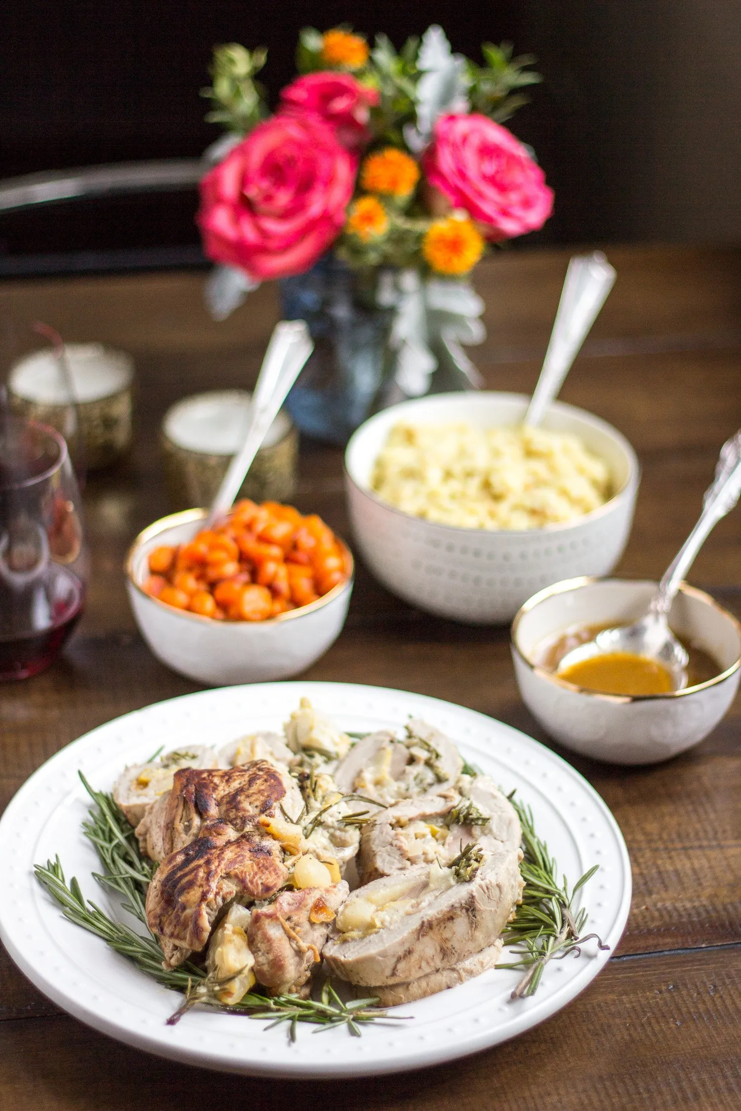 Pork Tenderloin with Pear and Blue Cheese