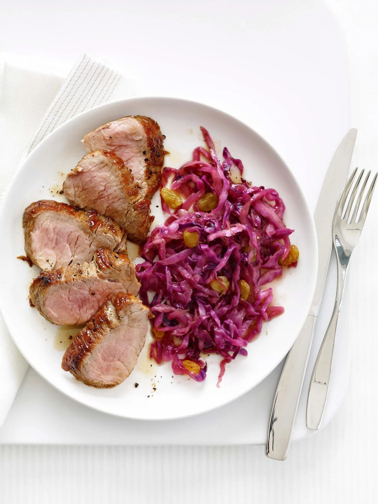 Pork Tenderloin with Red Cabbage