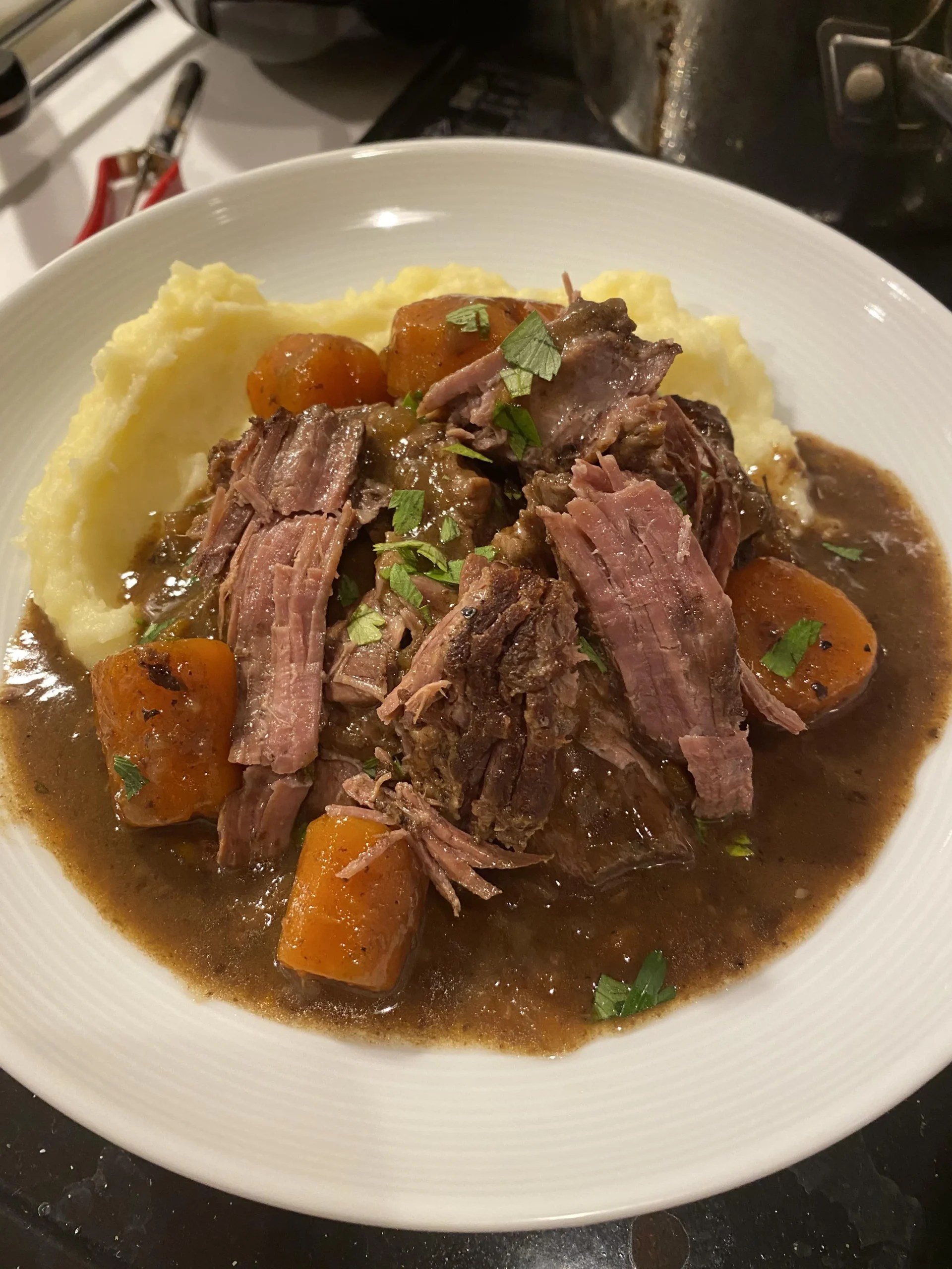 Pot Roast with Smashed Potatoes