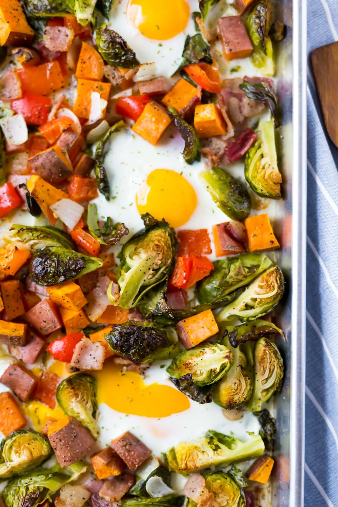 Potato and Brussels Breakfast Sheet Pan Hash