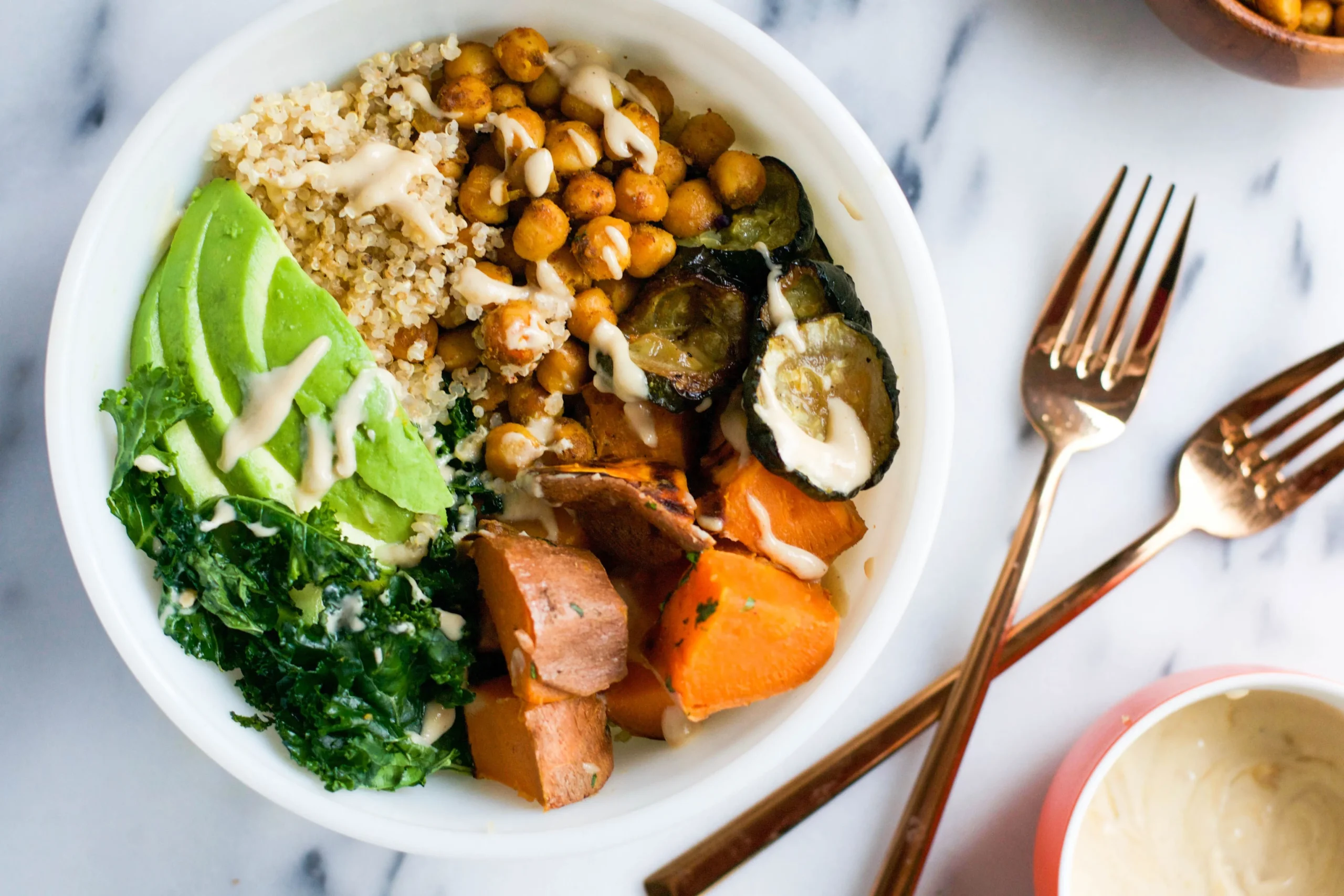Power Bowl Harissa Chickpea and Sweet Potato Bowl