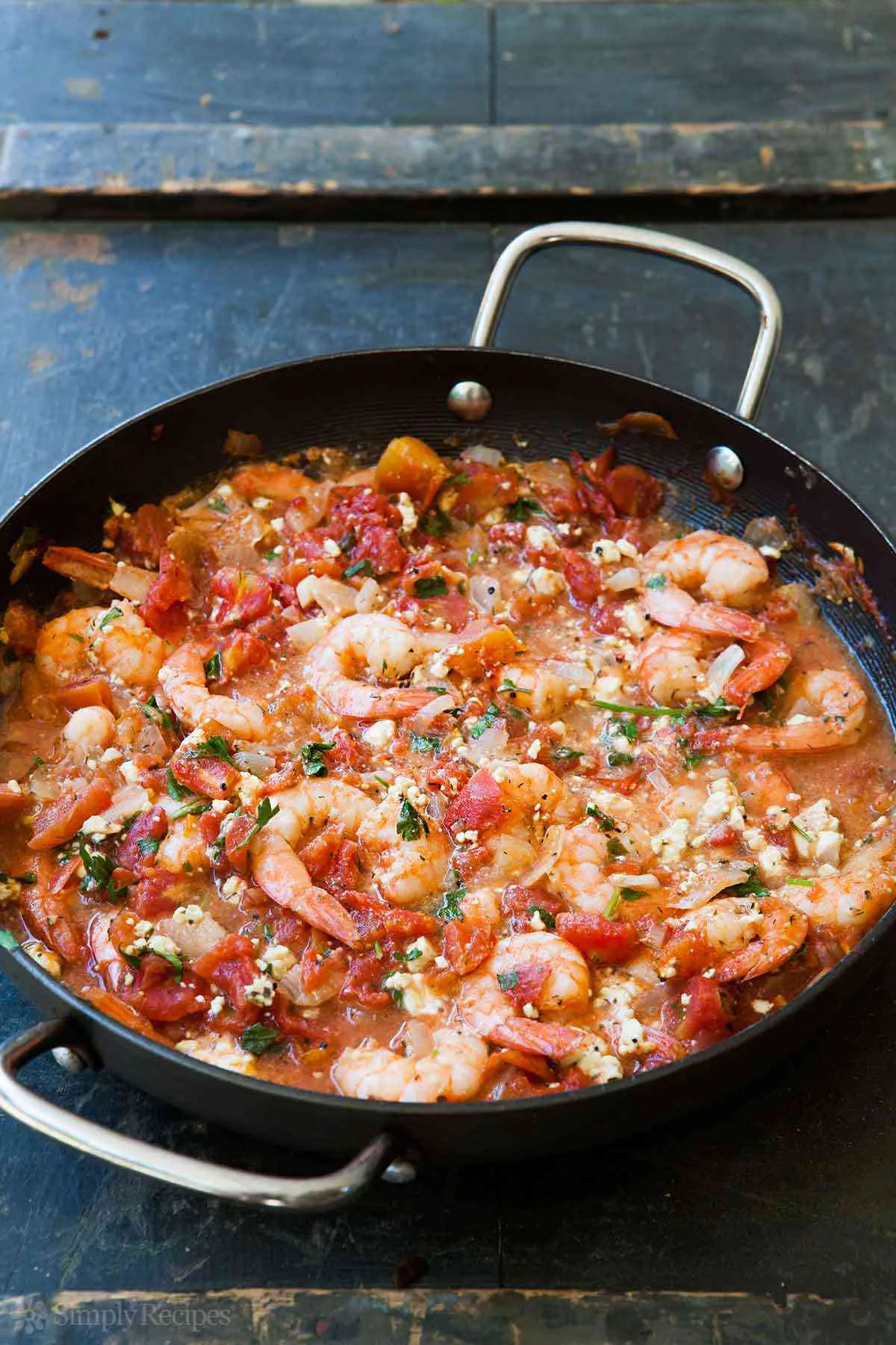 Prawns Cauliflower Tomato Feta Sauce Couscous