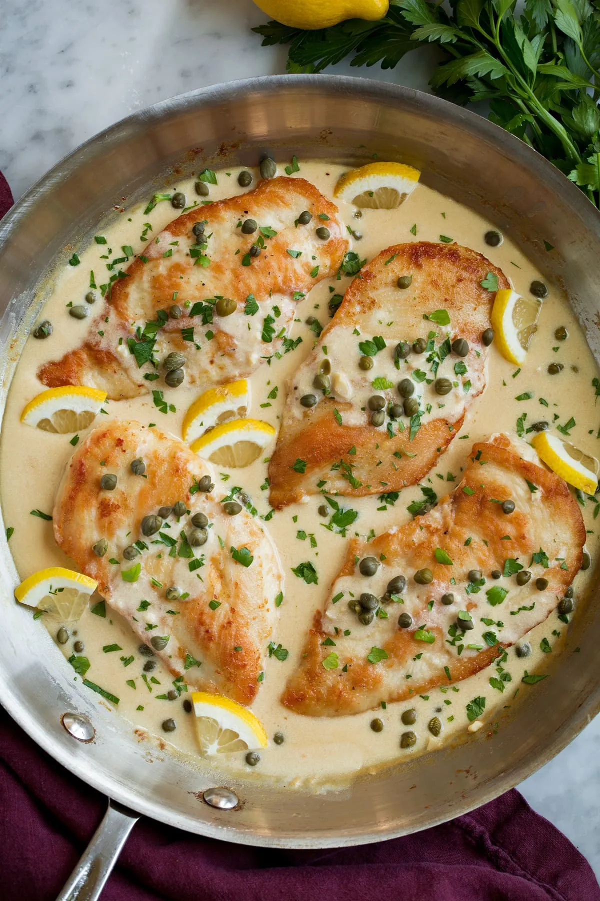 Pressure Cooker Chicken Piccata Lemon Cream Sauce