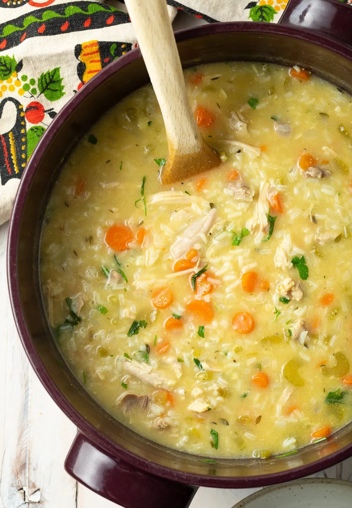 Pressure Cooker Chicken Soup with Rice from Scratch