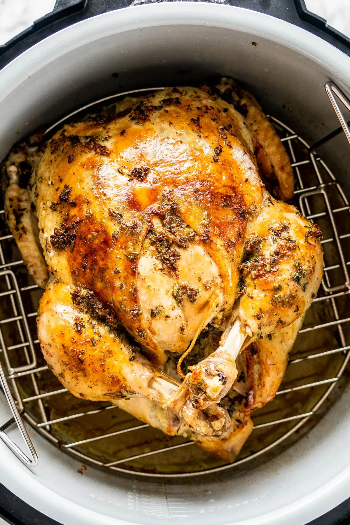 Pressure Cooker Whole Chicken Rotisserie Style