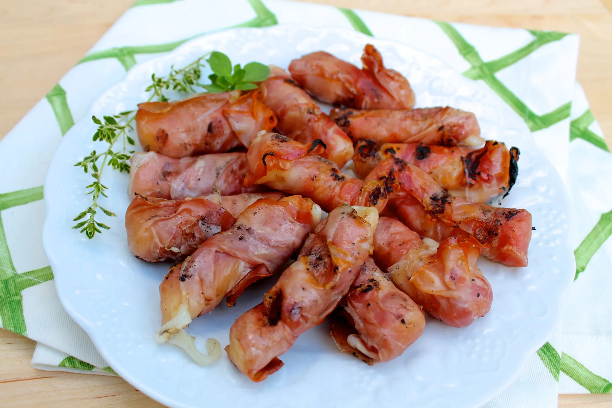 Prosciutto Wrapped Grilled String Cheese