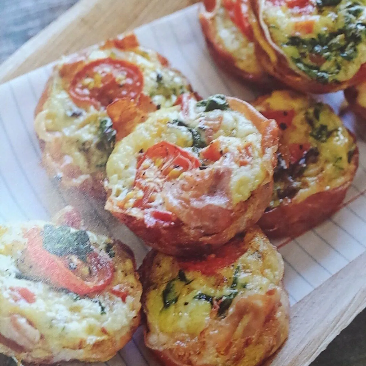 Prosciutto Wrapped Mini Frittata Muffins
