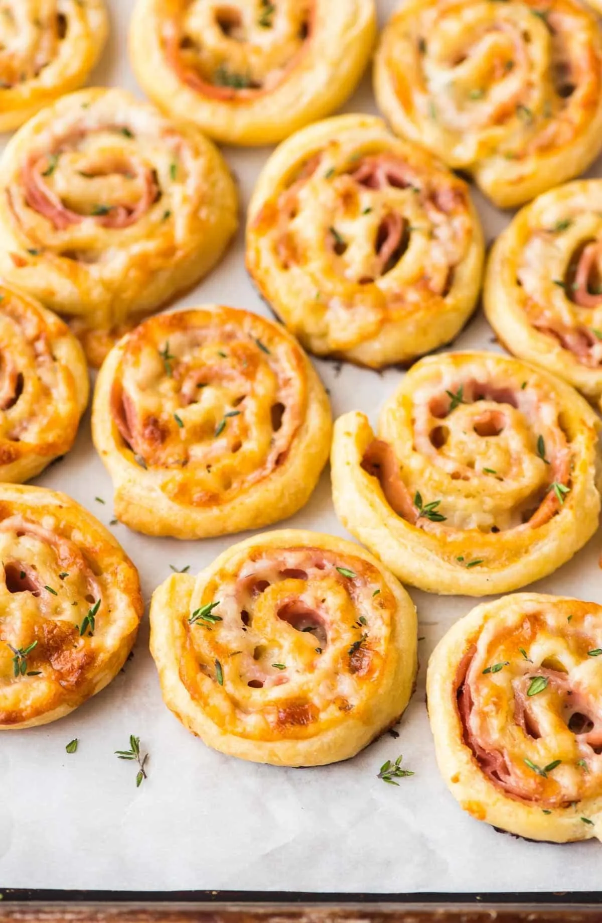 Puff Pastry Ham and Cheese Pinwheels