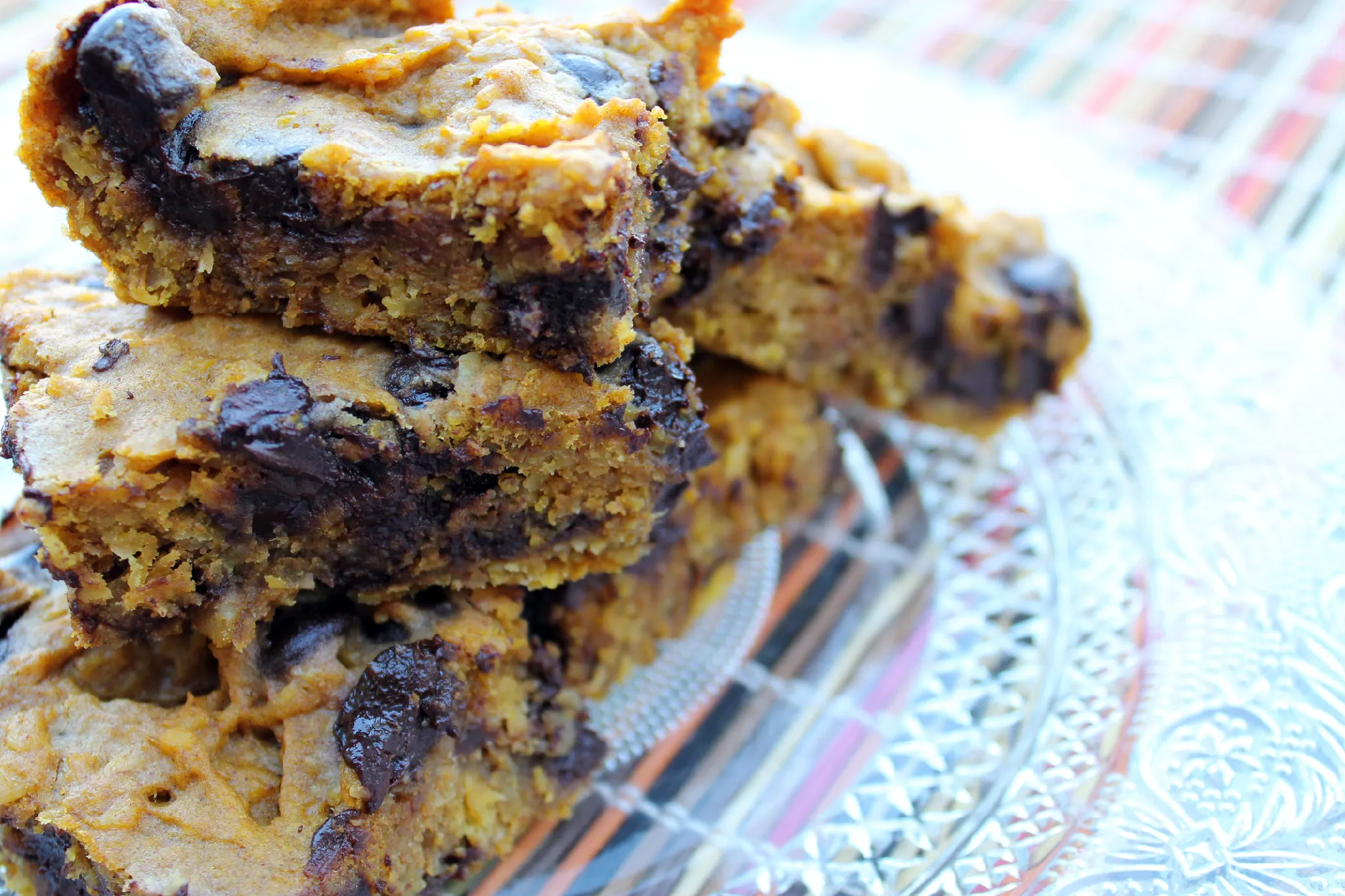 Pumpkin Dark Chocolate Oatmeal Bars