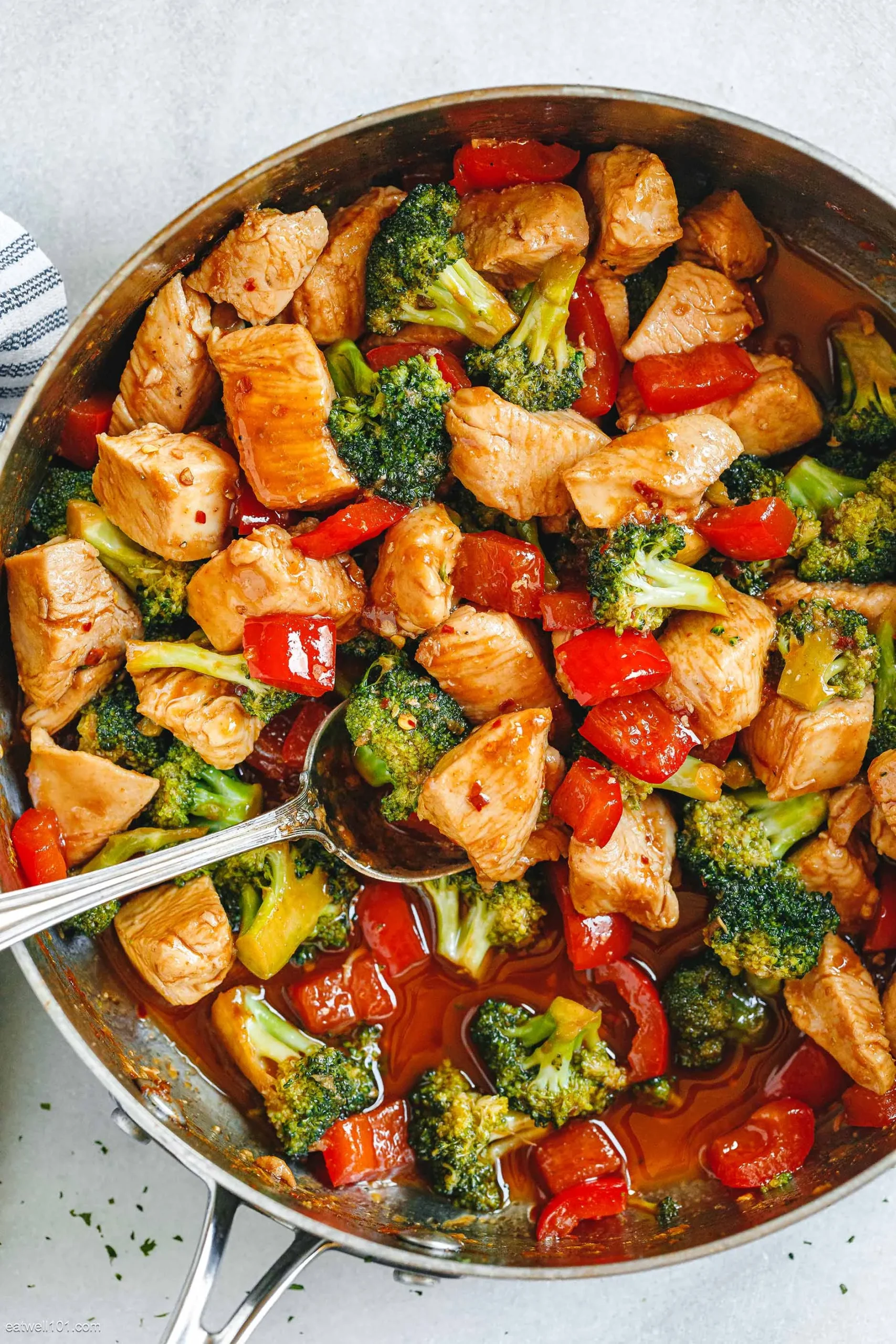 Quick Chicken Stir Fry with Roasted Broccoli