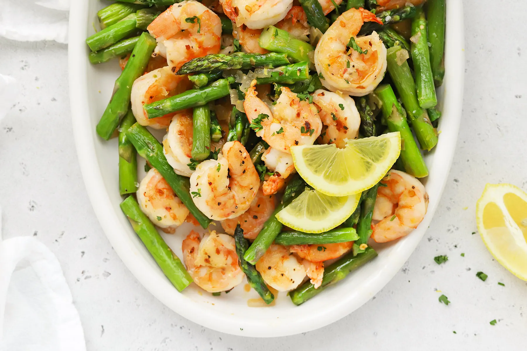 Quick Lemon Pepper Shrimp Asparagus
