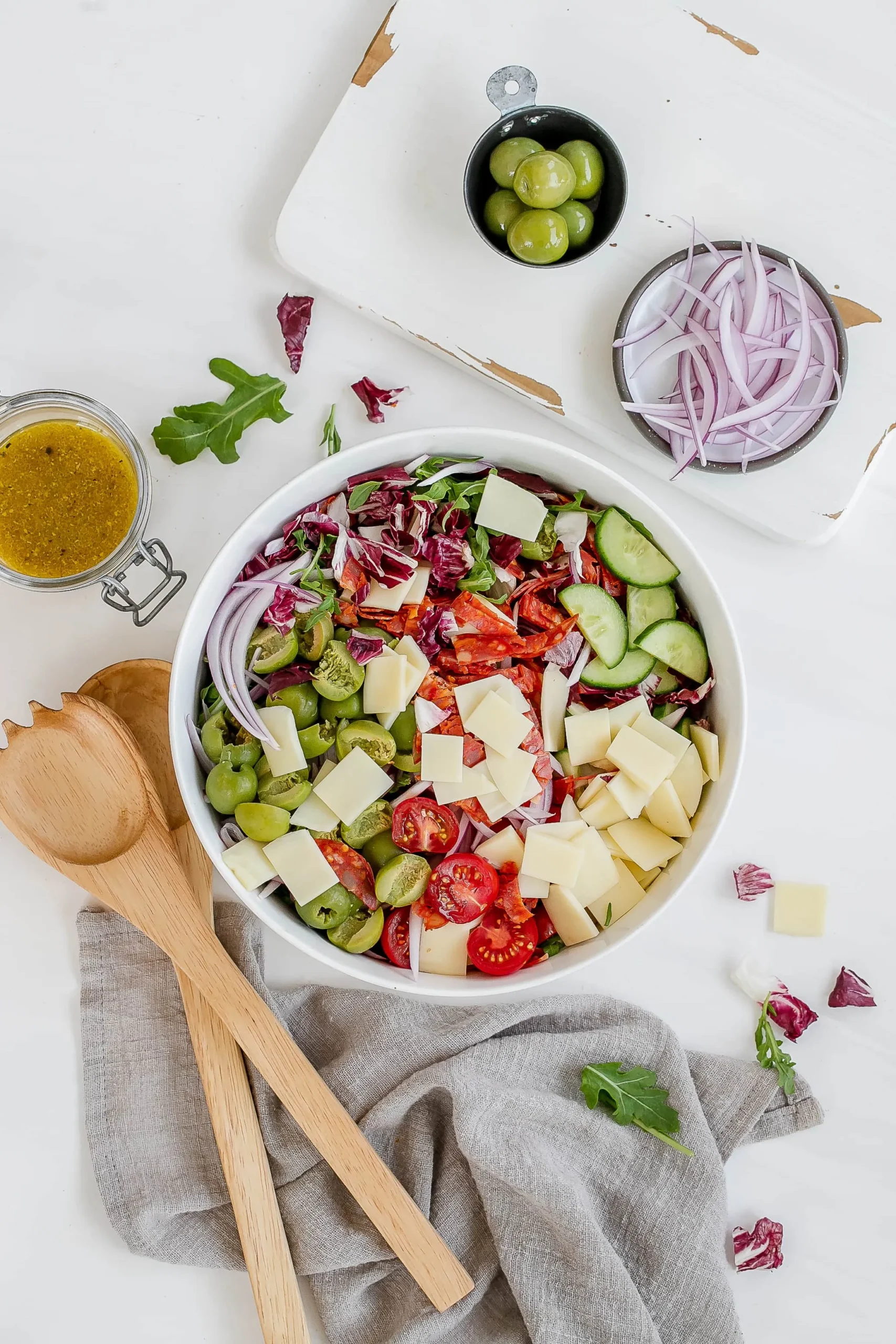 Radicchio Arugula and Asparagus Salad with Citrus Vinaigrette
