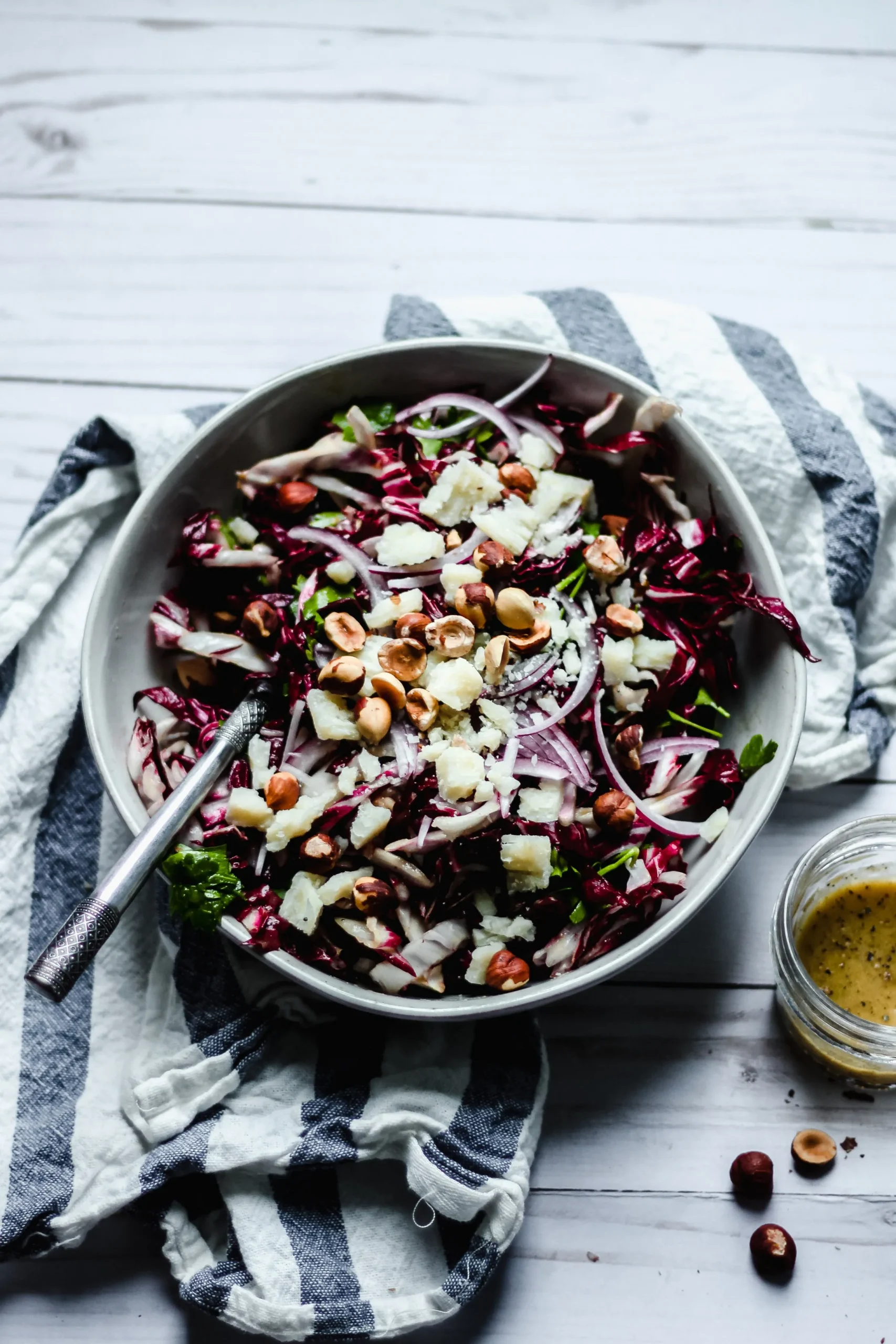 Radicchio Salad with Chives and Hazelnuts