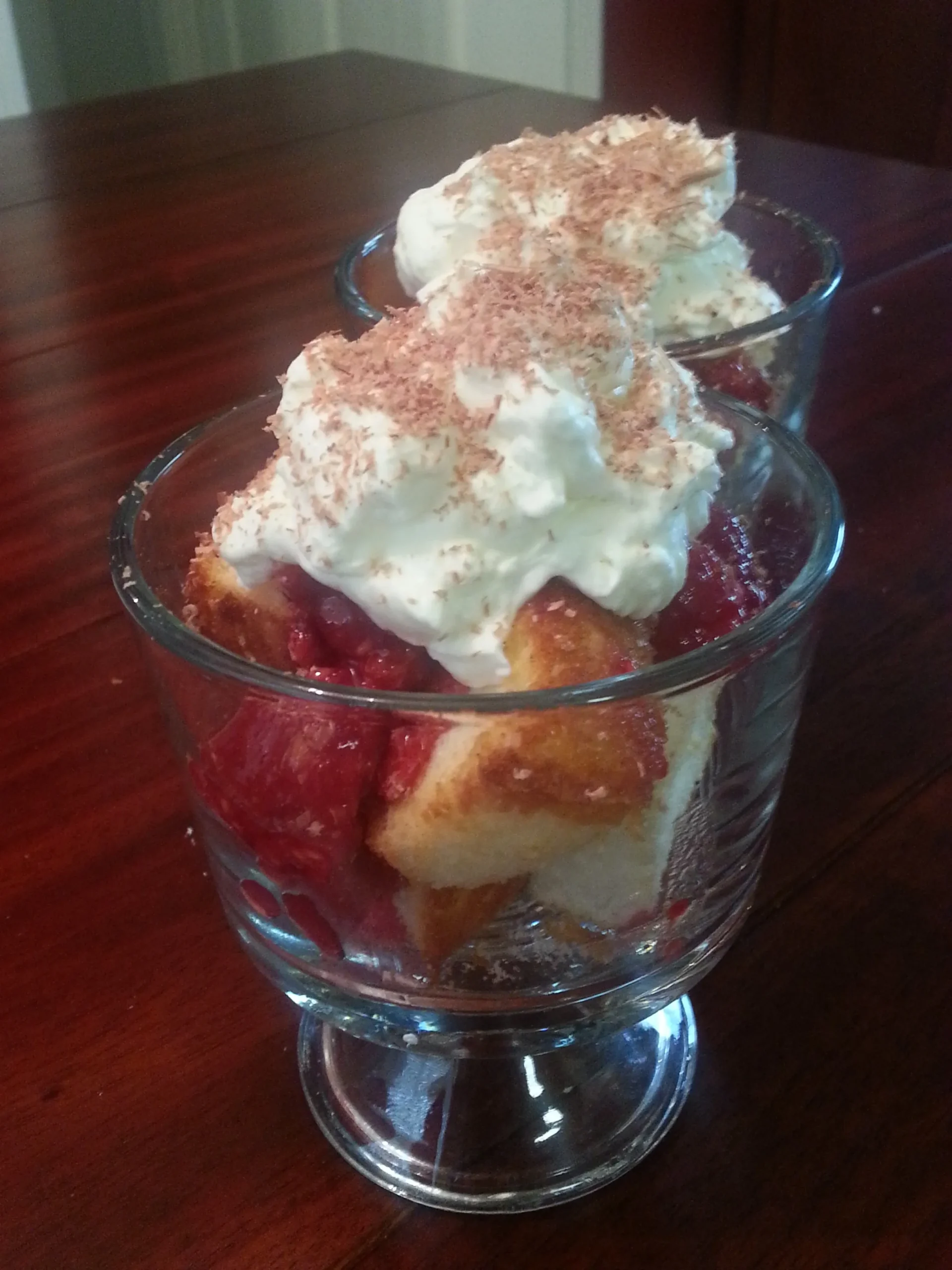 Raspberry Fool with Toasted Angel Food Cake