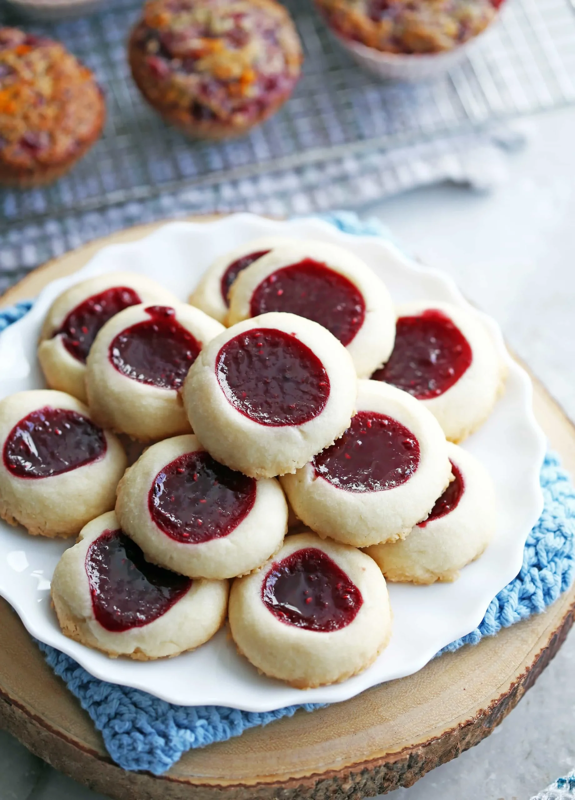 Raspberry Jam Thumbprint Cookies