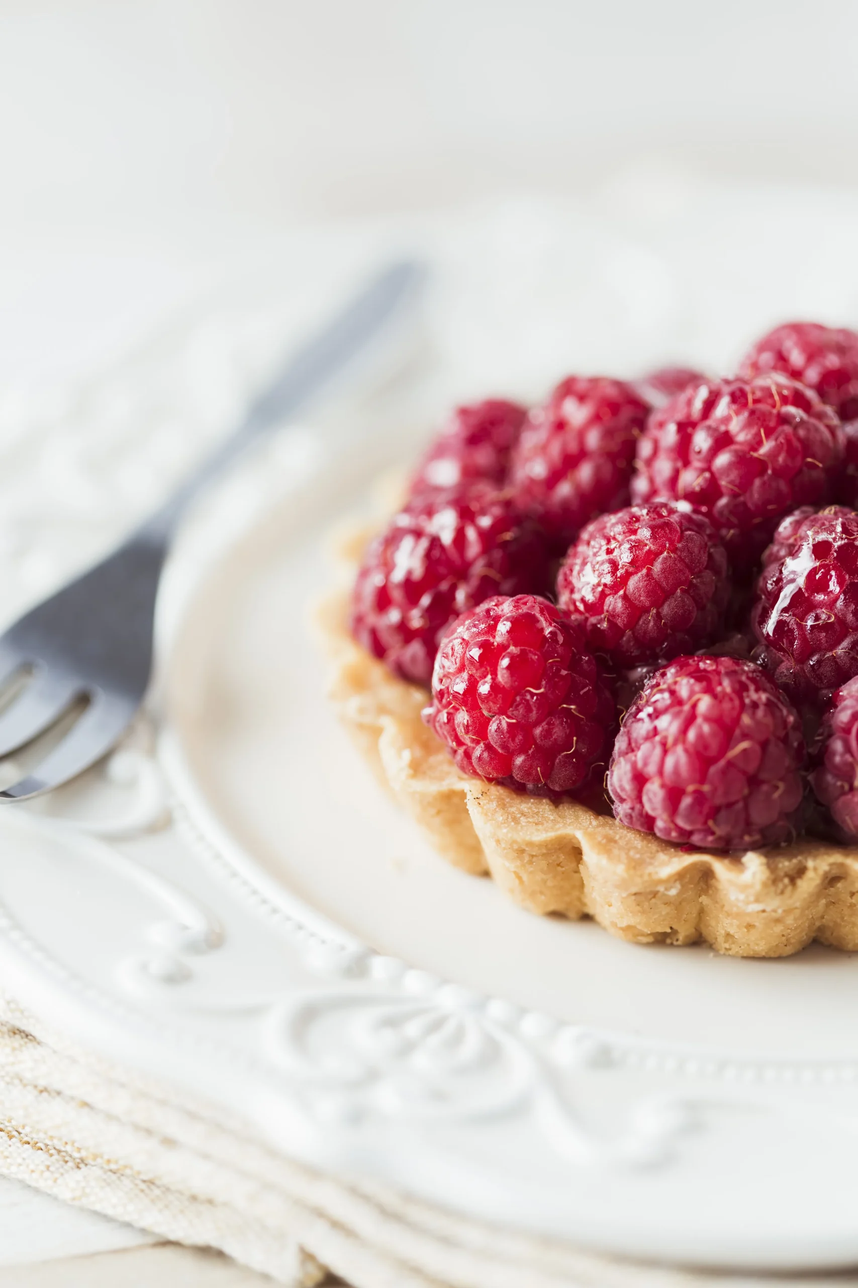 Raspberry Topped Cream Tarts