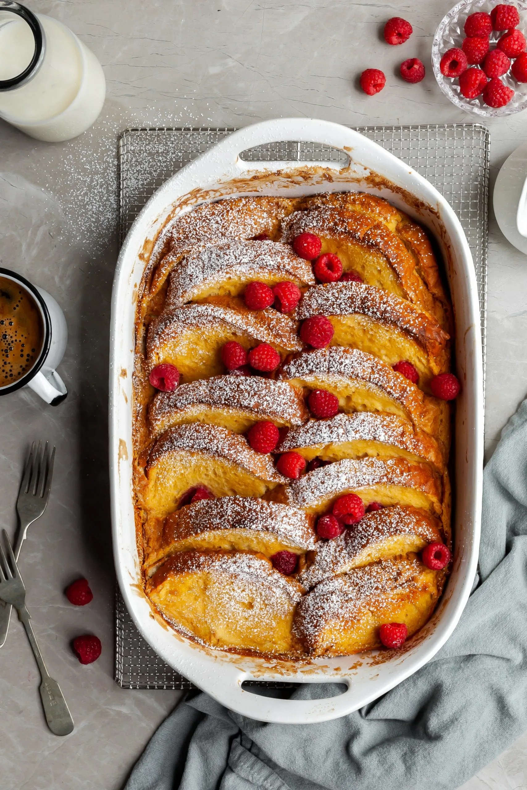 Raspberry Vegan Crescent French Toast Casserole
