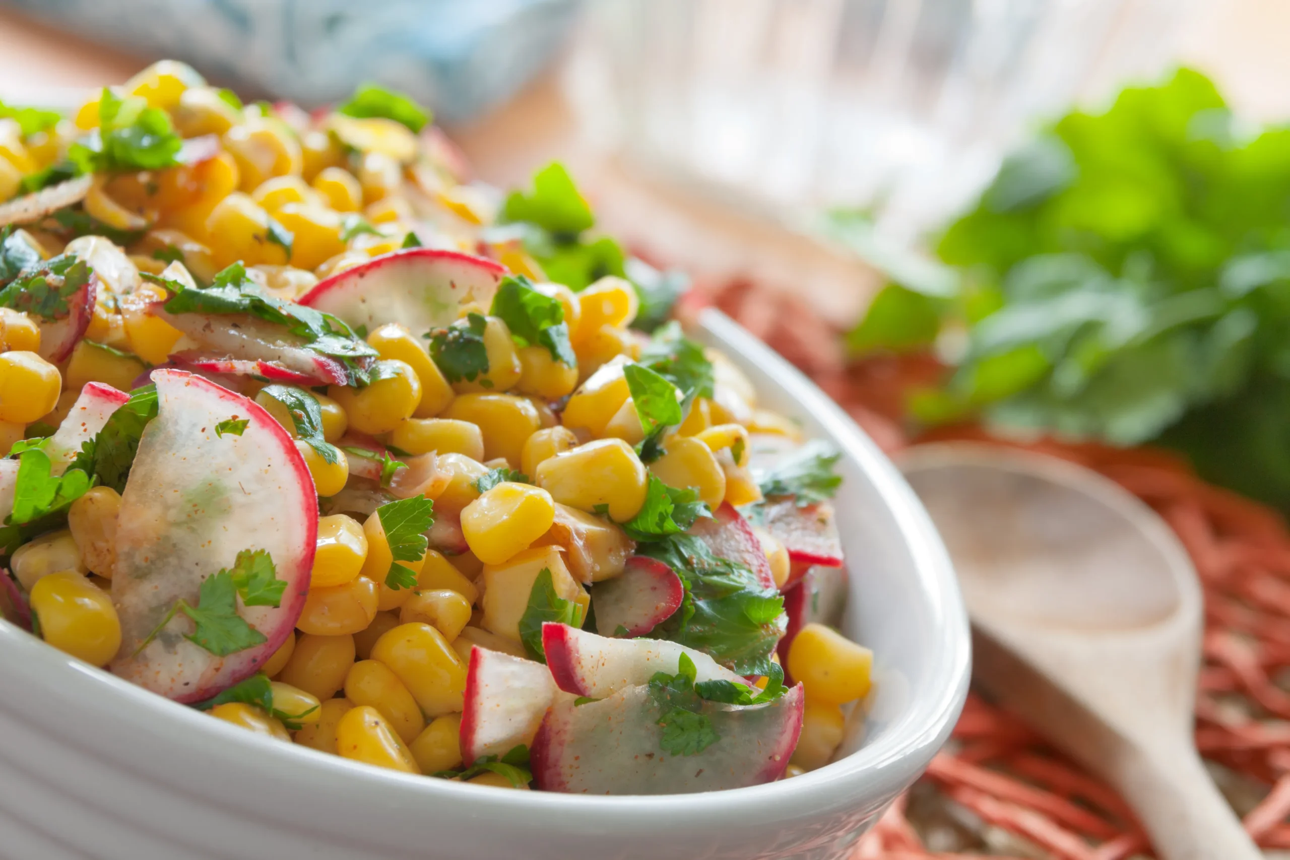 Raw Corn Radish Salad
