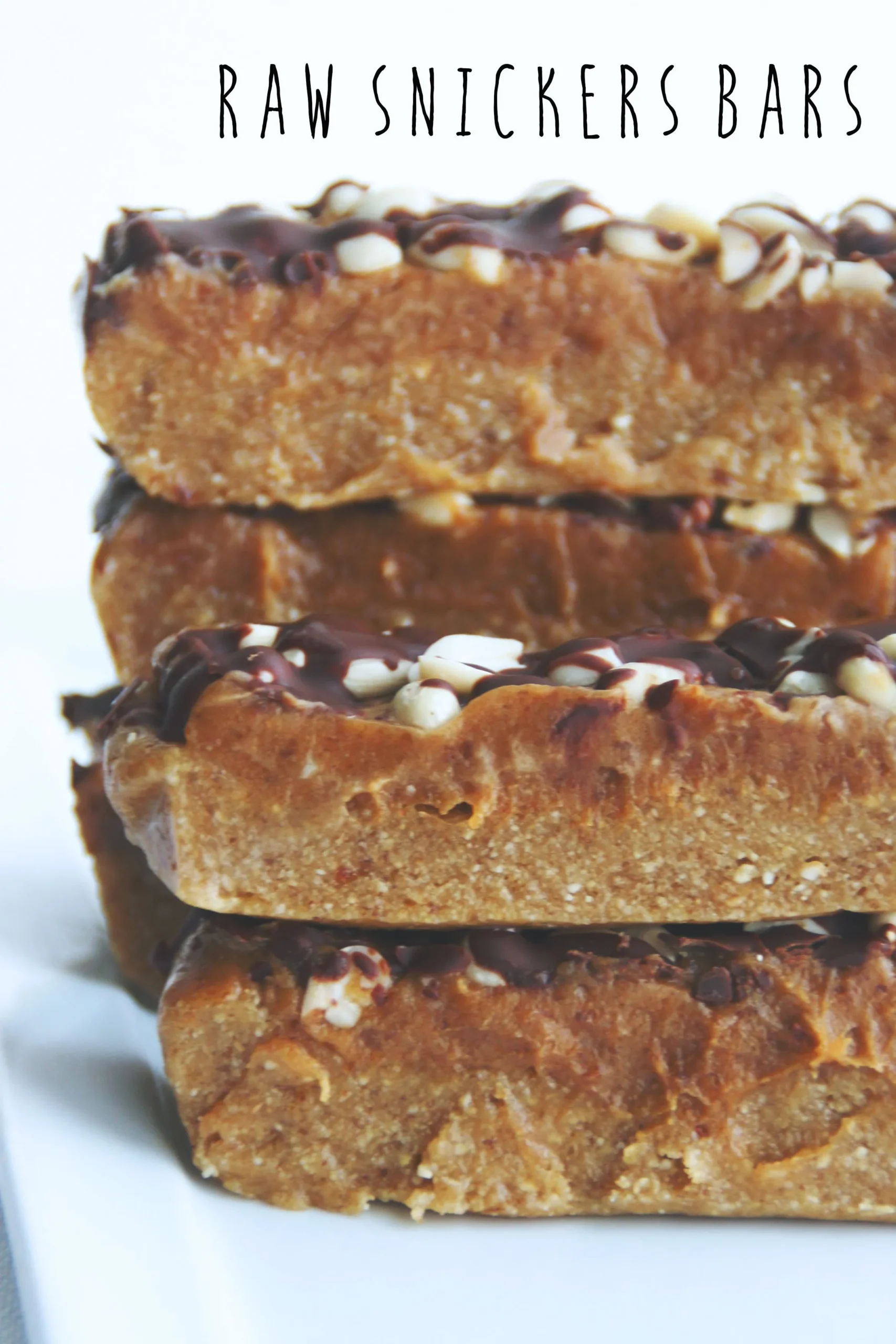Raw Snickers Bars Vegan Gluten Free