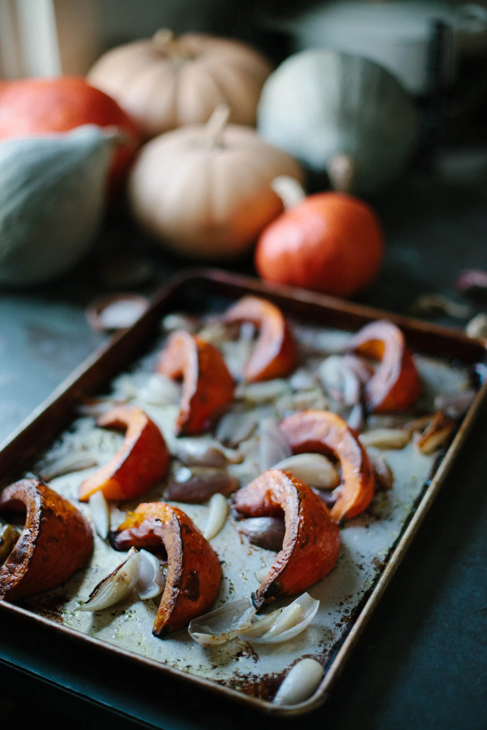 Red Kuri Squash Blue Cheese Gratin