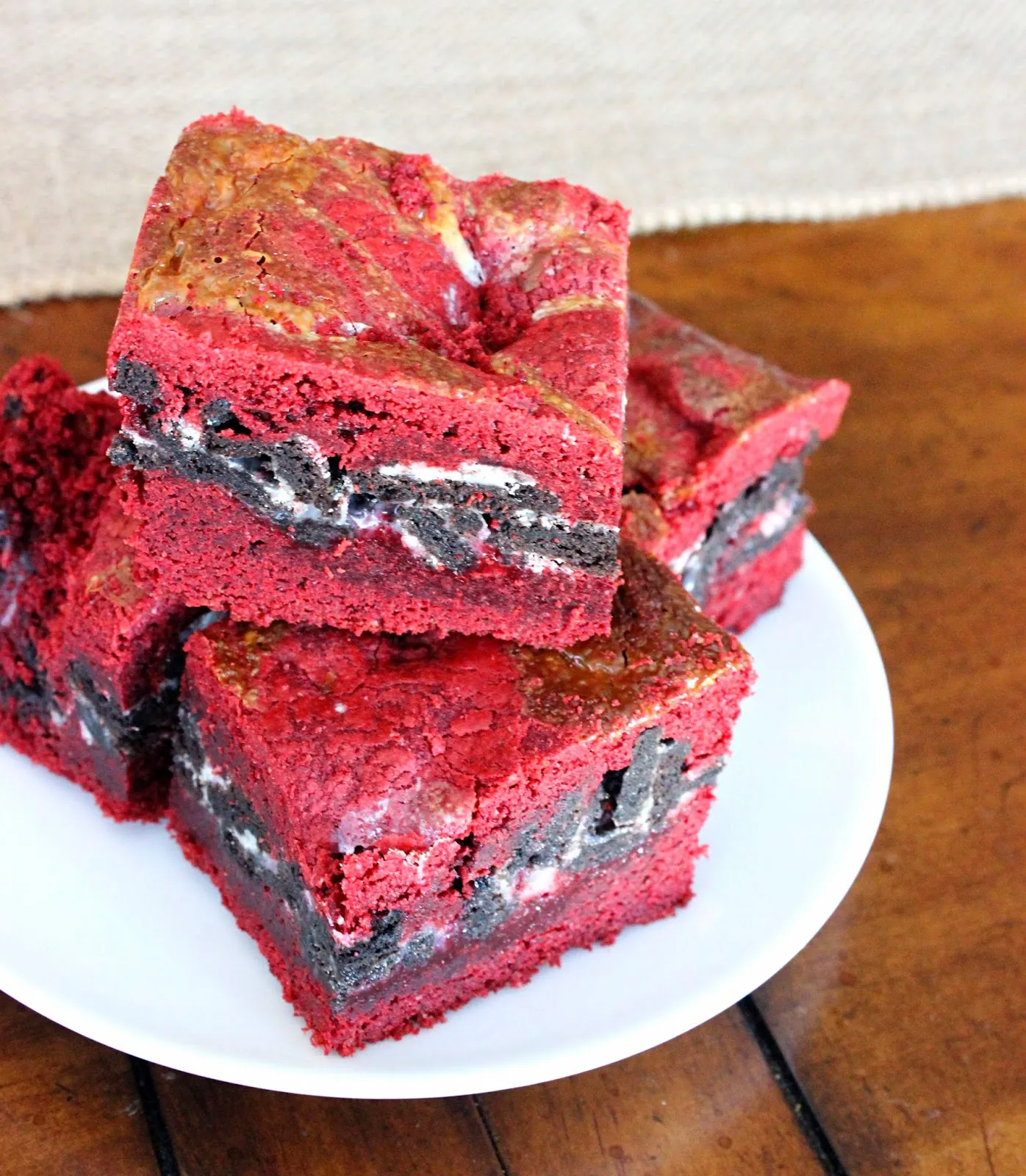 Red Velvet Almond Joy Gooey Cake Bars