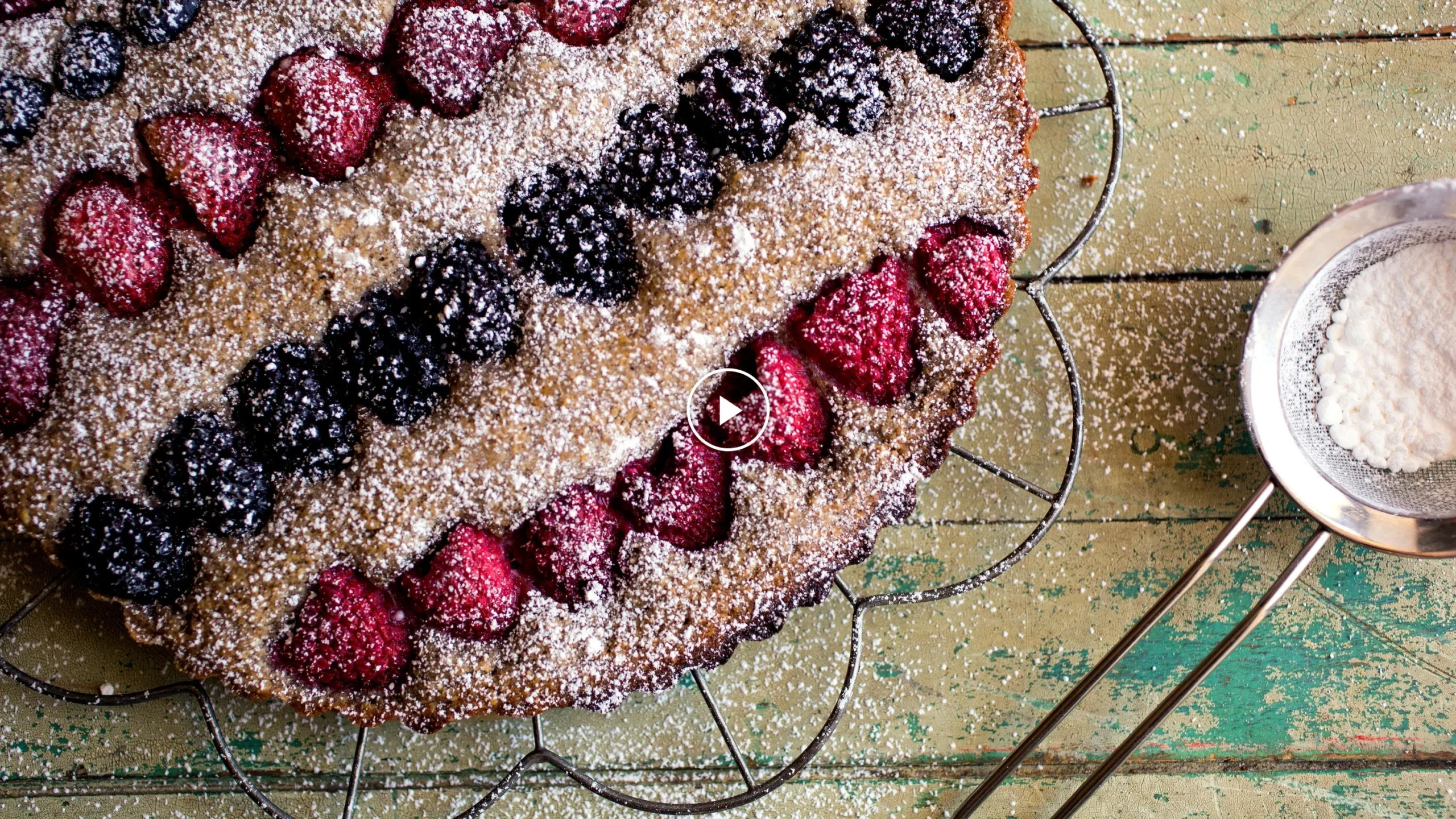 Red White Blue Buckwheat Berry Cake