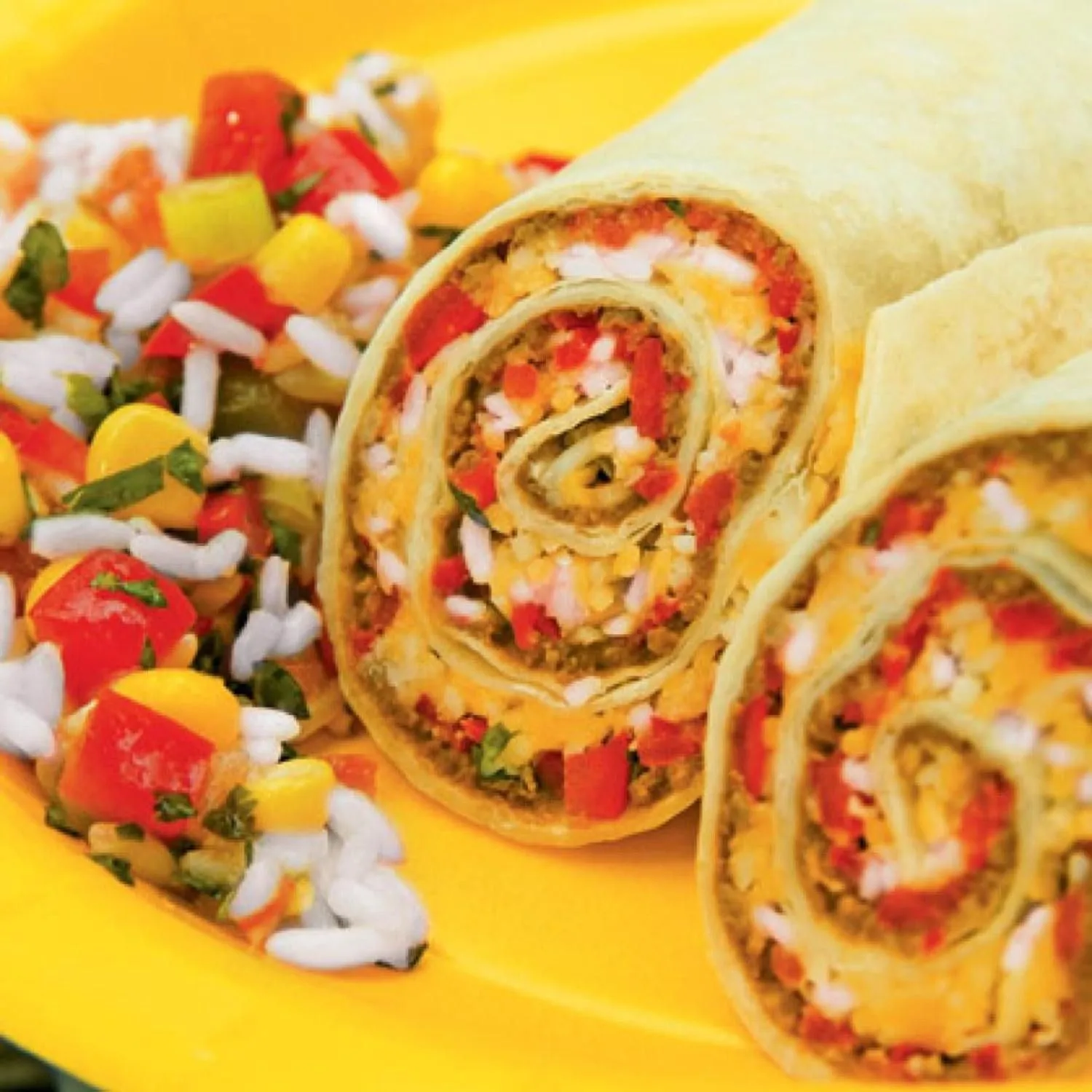 Refried Bean Taco Roll Ups